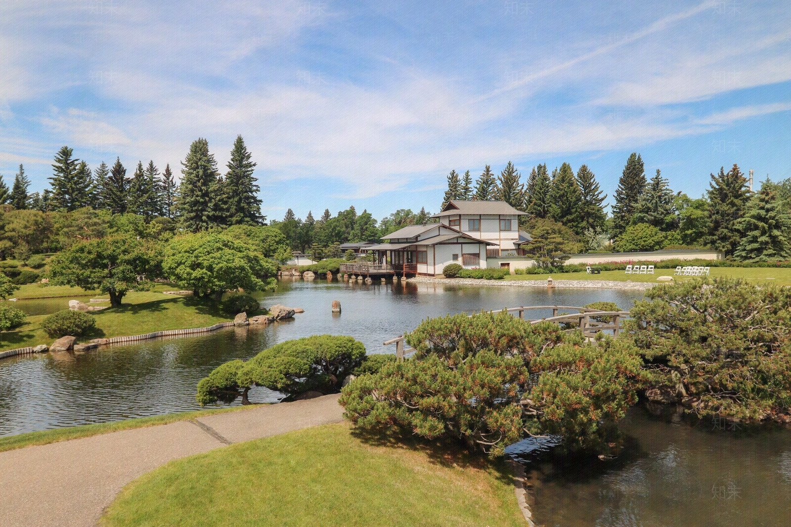 日式庭院外景图贴图下载【ID:1100643792】