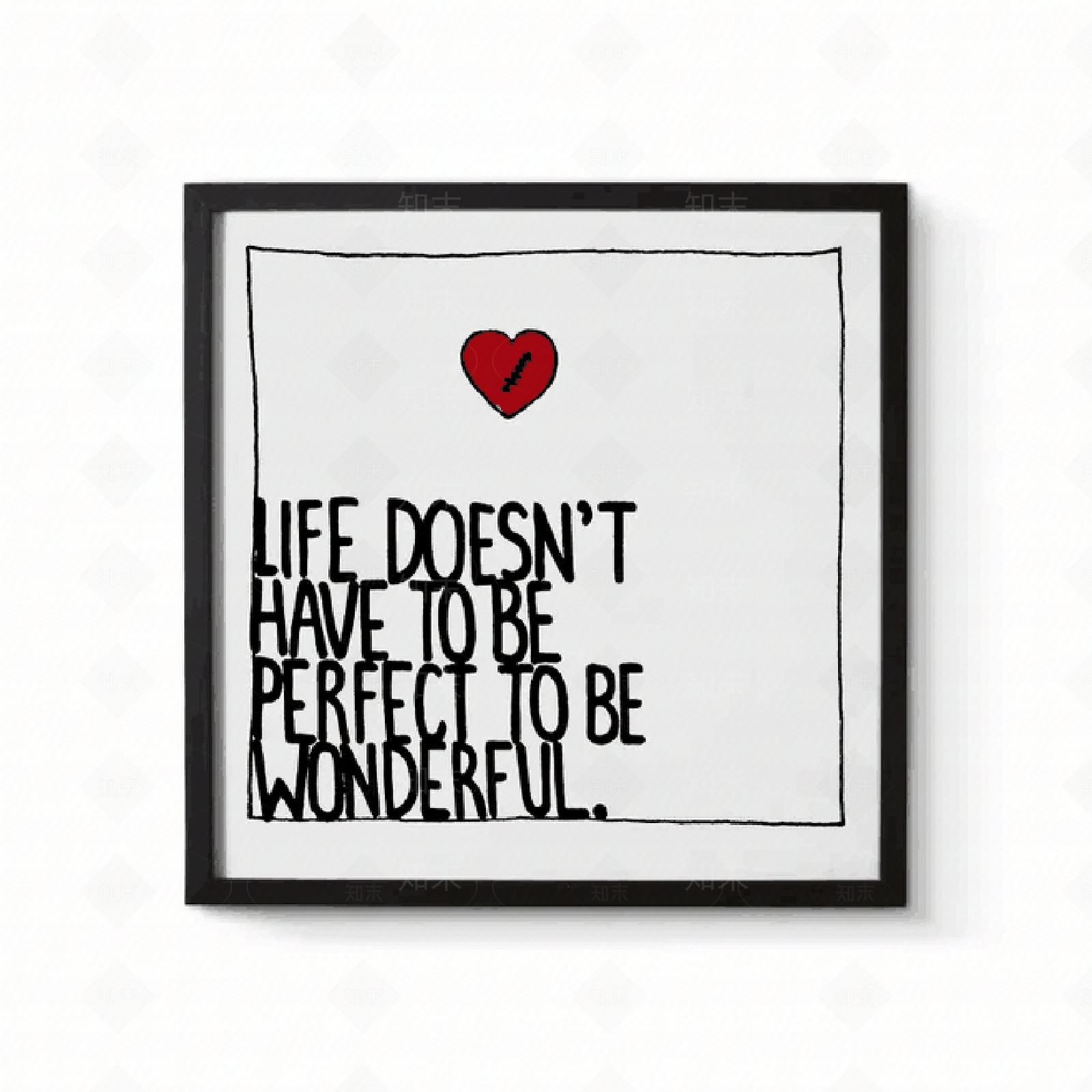 带框字母装饰画贴图下载【ID:1100652271】