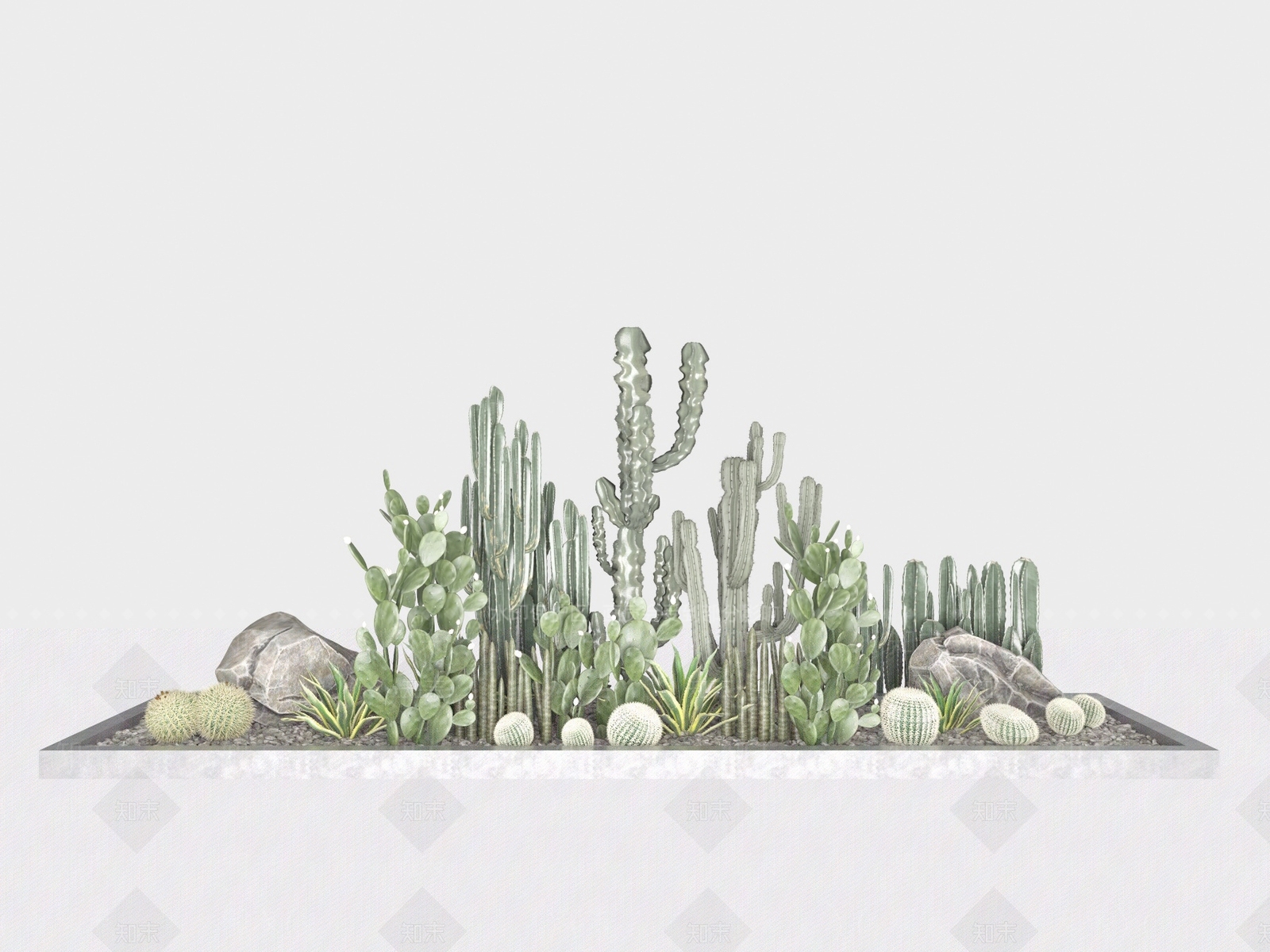 现代盆栽SU模型下载【ID:1100654227】