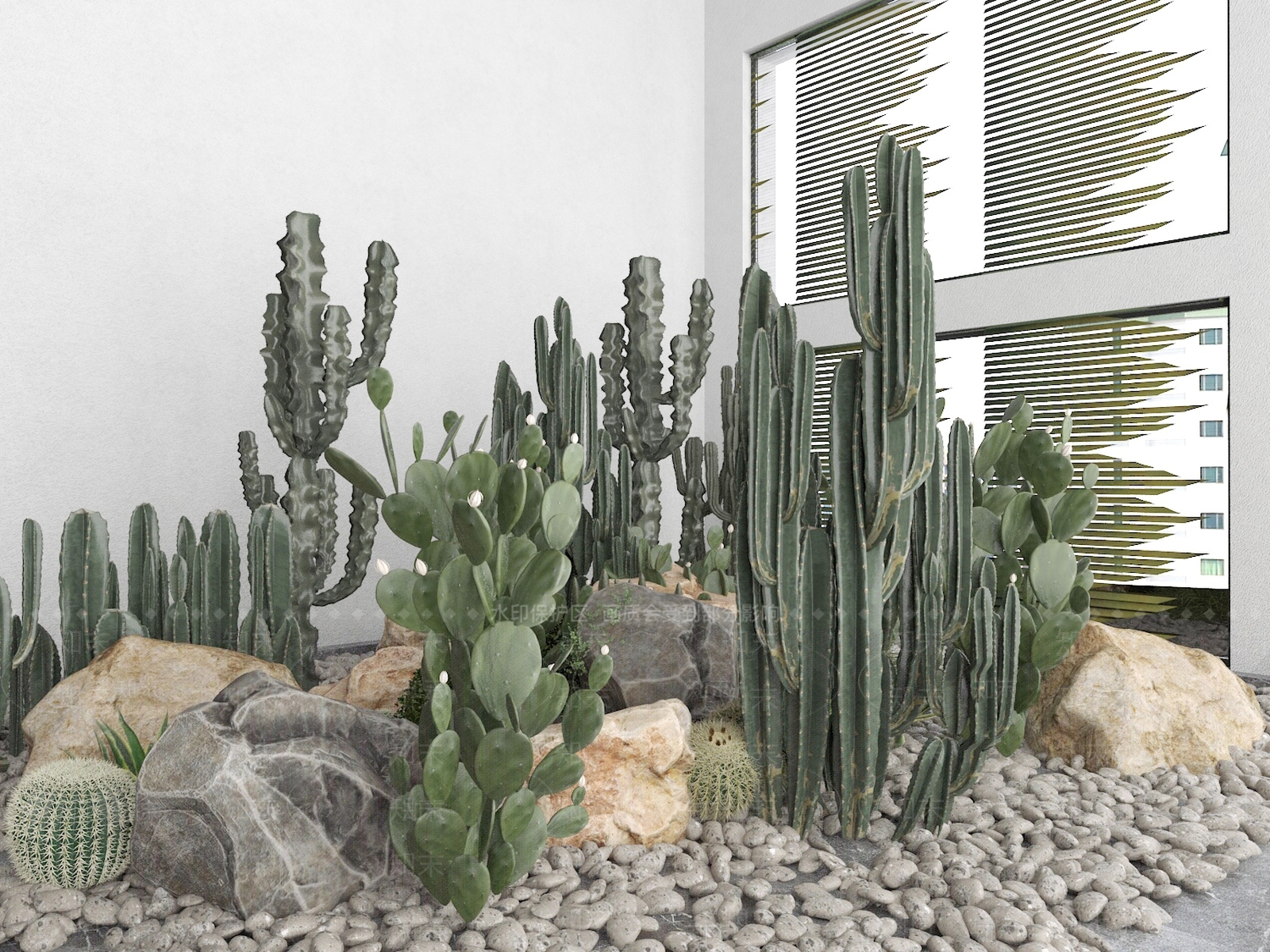 北欧花坛花钵3D模型下载【ID:1100656316】
