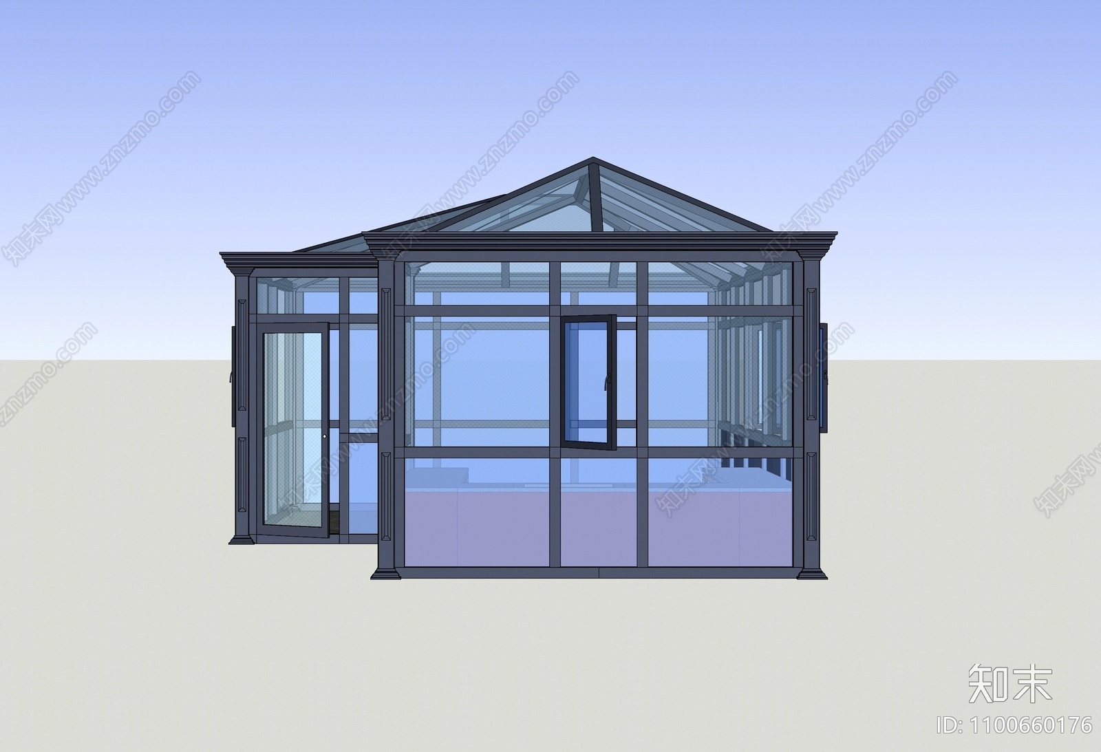 现代阳光房SU模型下载【ID:1100660176】
