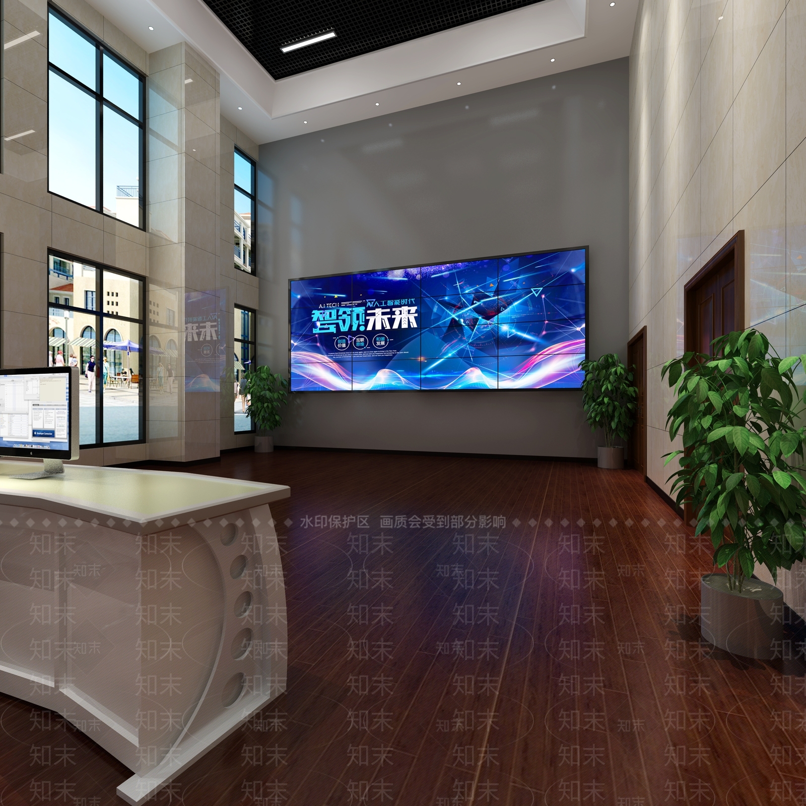 现代指挥控制室3D模型下载【ID:1100665966】