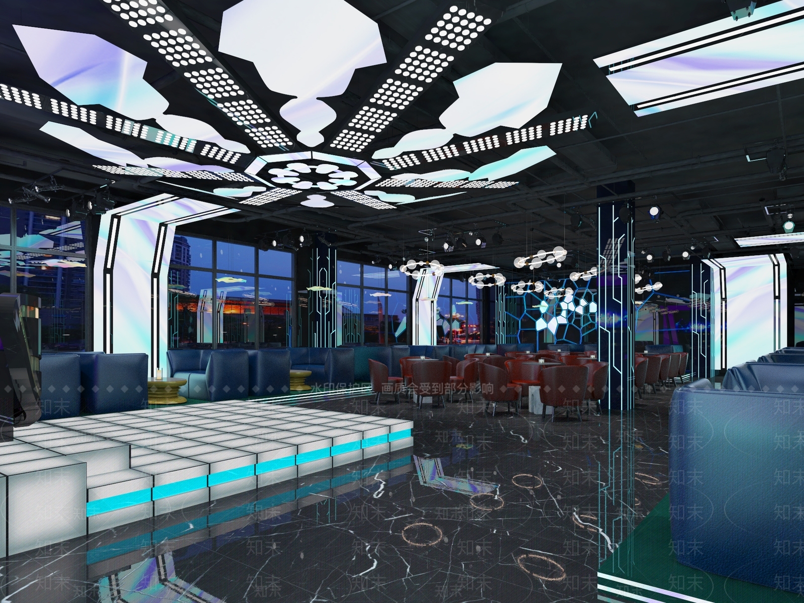 现代科技酒吧3D模型下载【ID:1100668967】