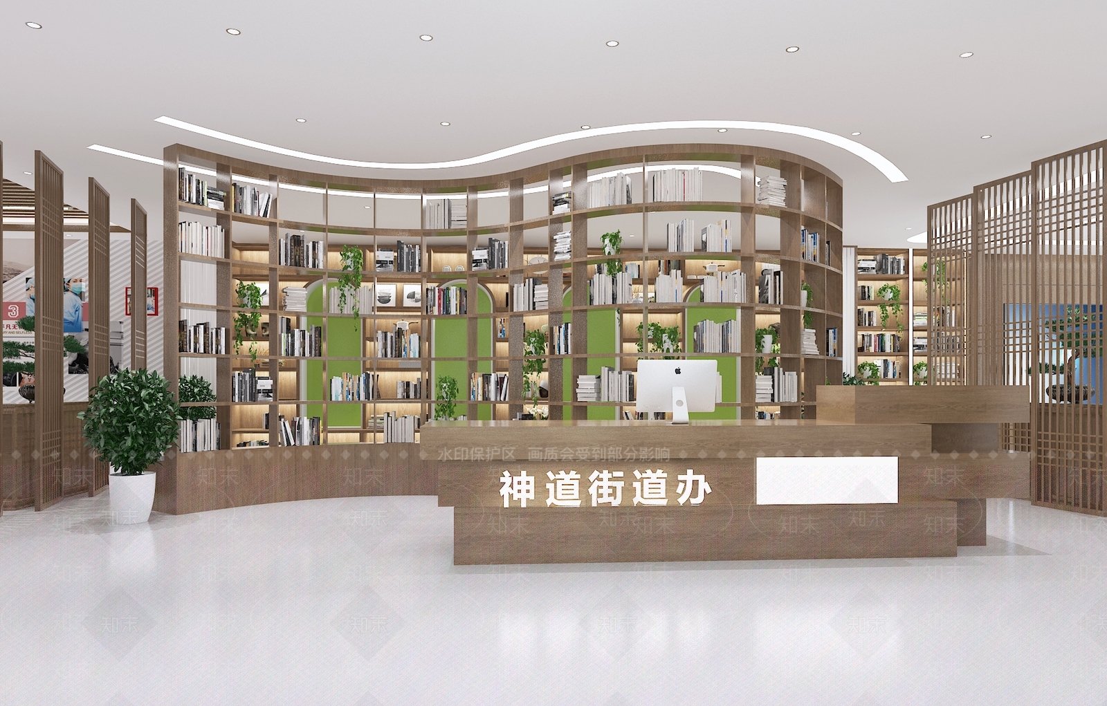 新中式活动中心3D模型下载【ID:1100677990】