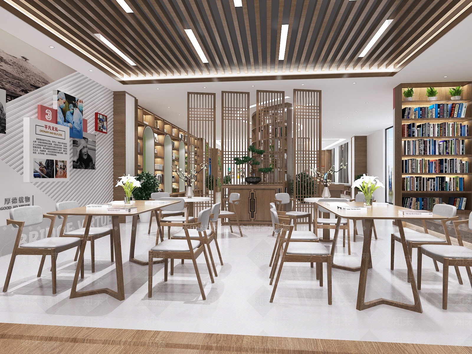 新中式活动中心3D模型下载【ID:1100677990】