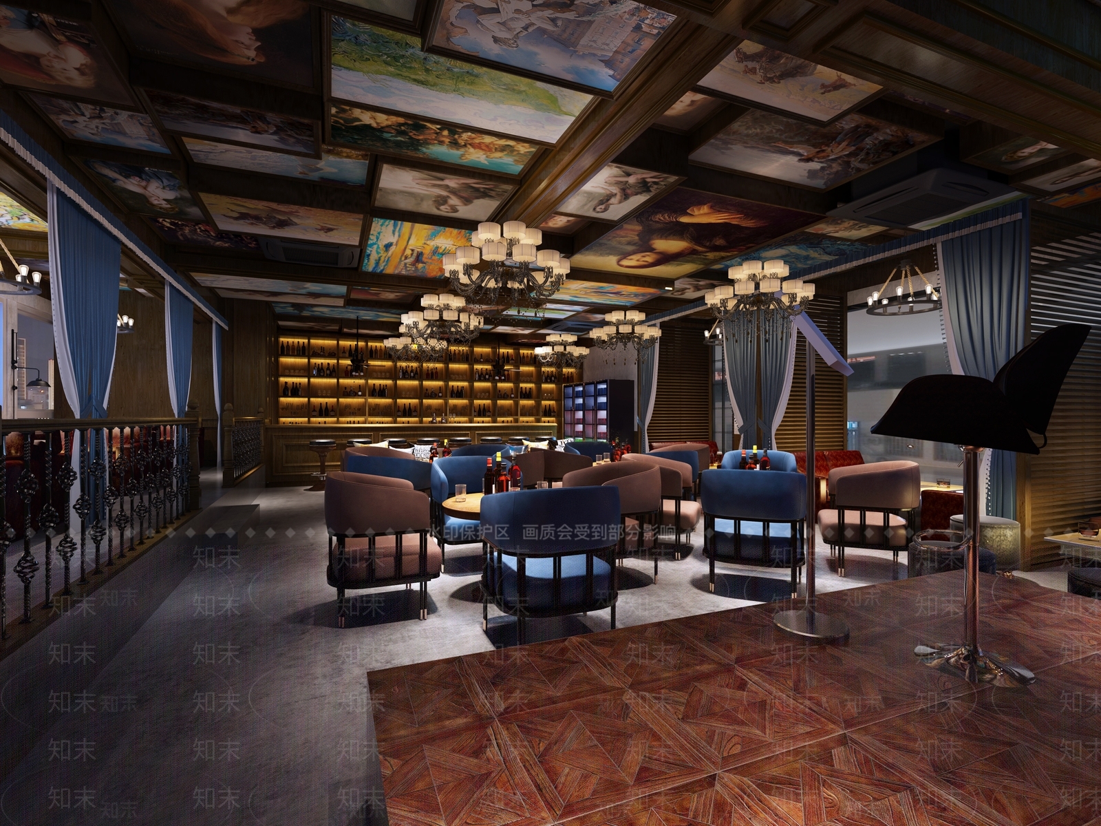 美式酒吧3D模型下载【ID:1100680103】