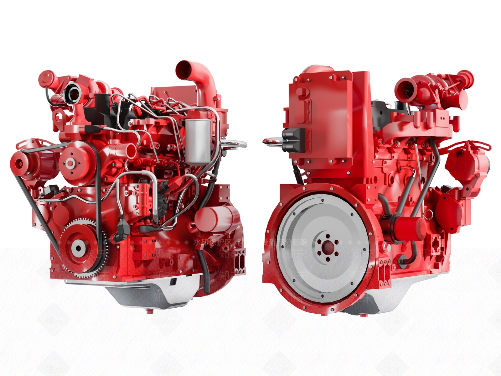 现代汽车发动机引擎3D模型下载【ID:1100690343】