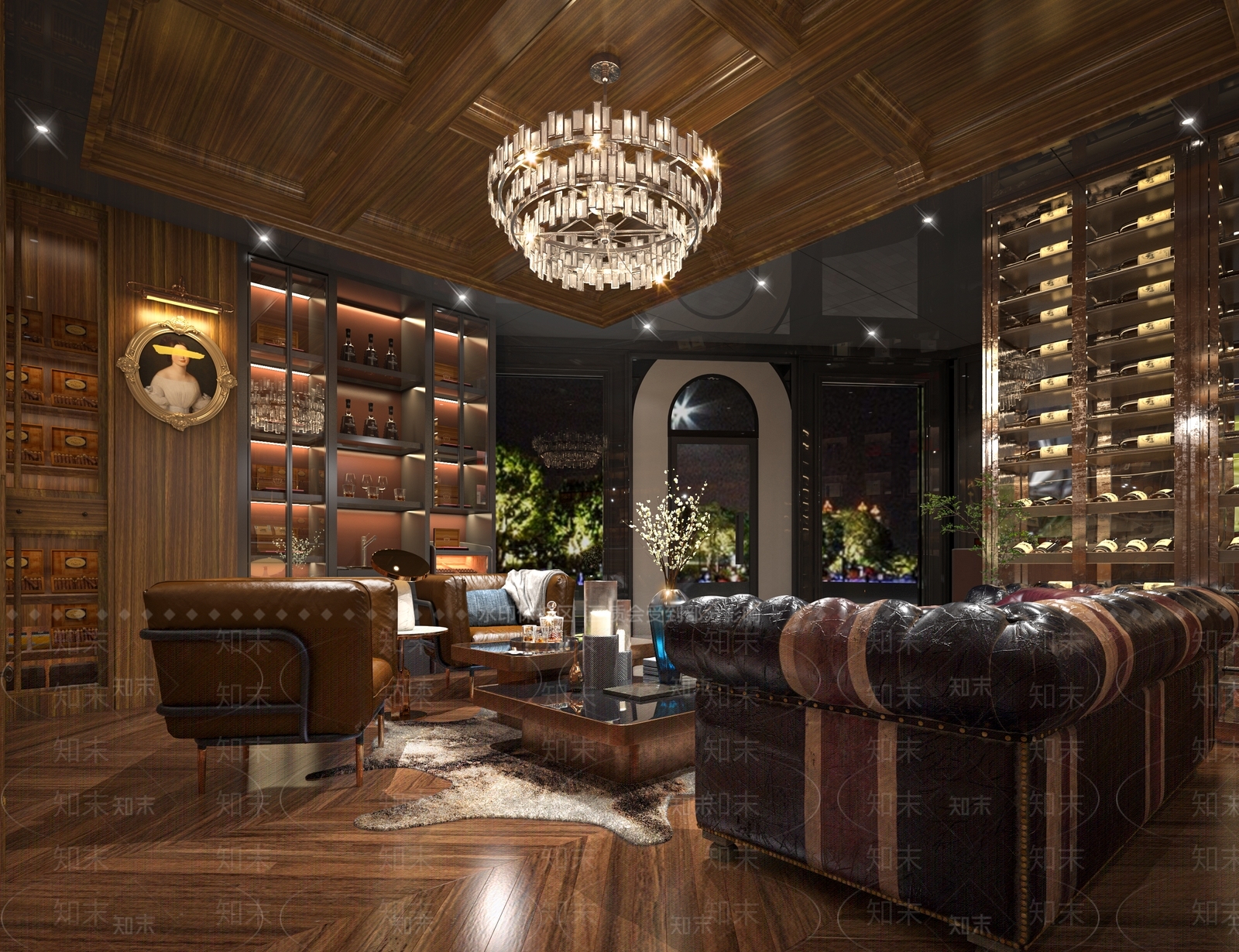 欧式古典烟酒店3D模型下载【ID:1100694731】