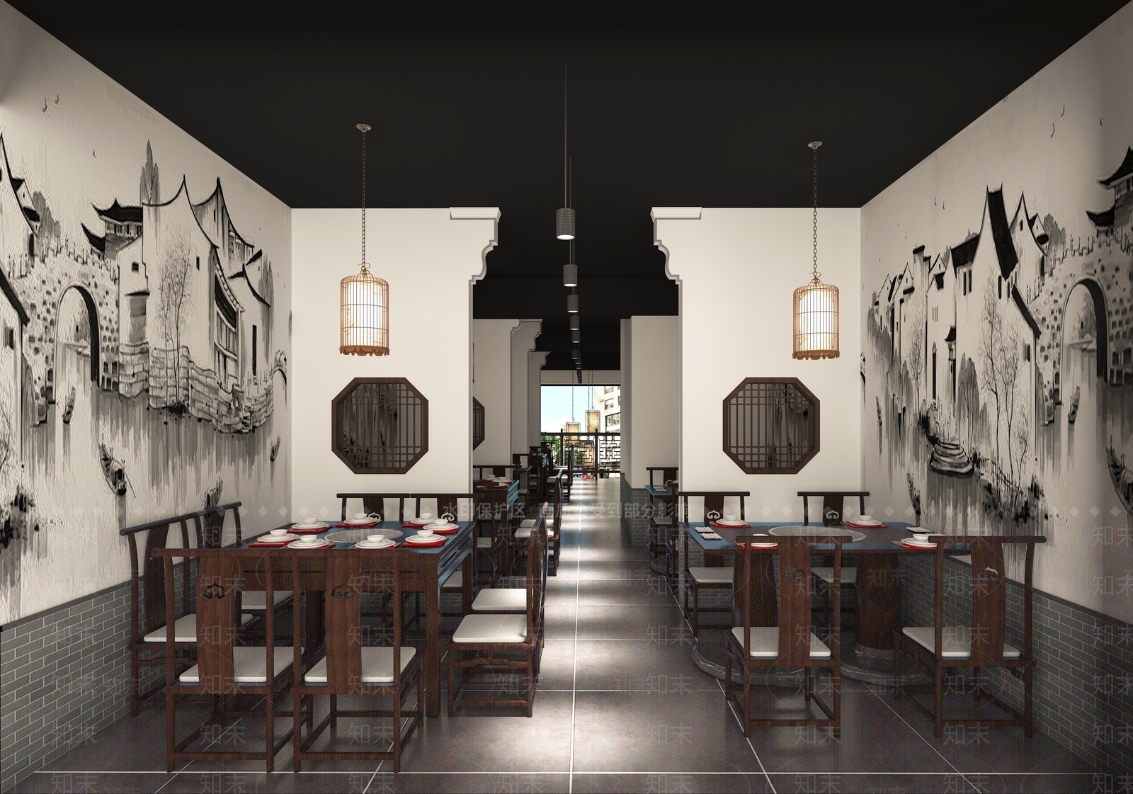 中式火锅店3D模型下载【ID:1100696591】