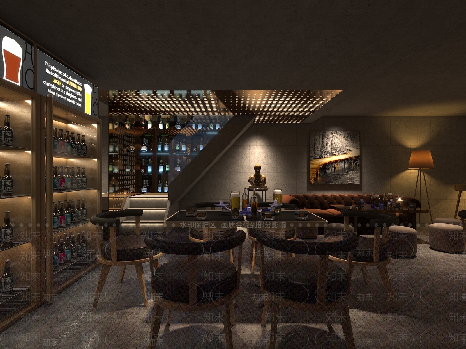 现代酒吧3D模型下载【ID:1100697549】