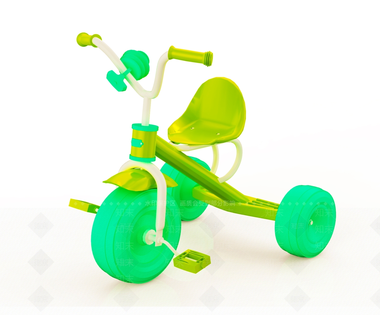 现代儿童自行车3D模型下载【ID:1100706177】