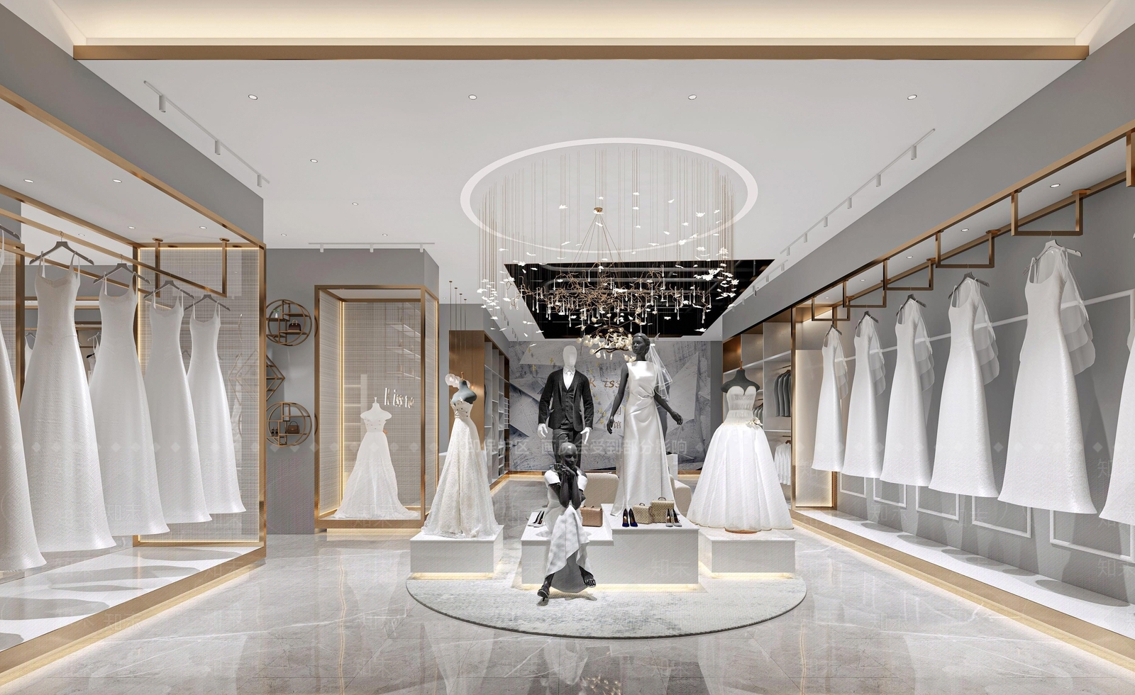 现代婚纱店摄影店SU模型下载【ID:1100707750】