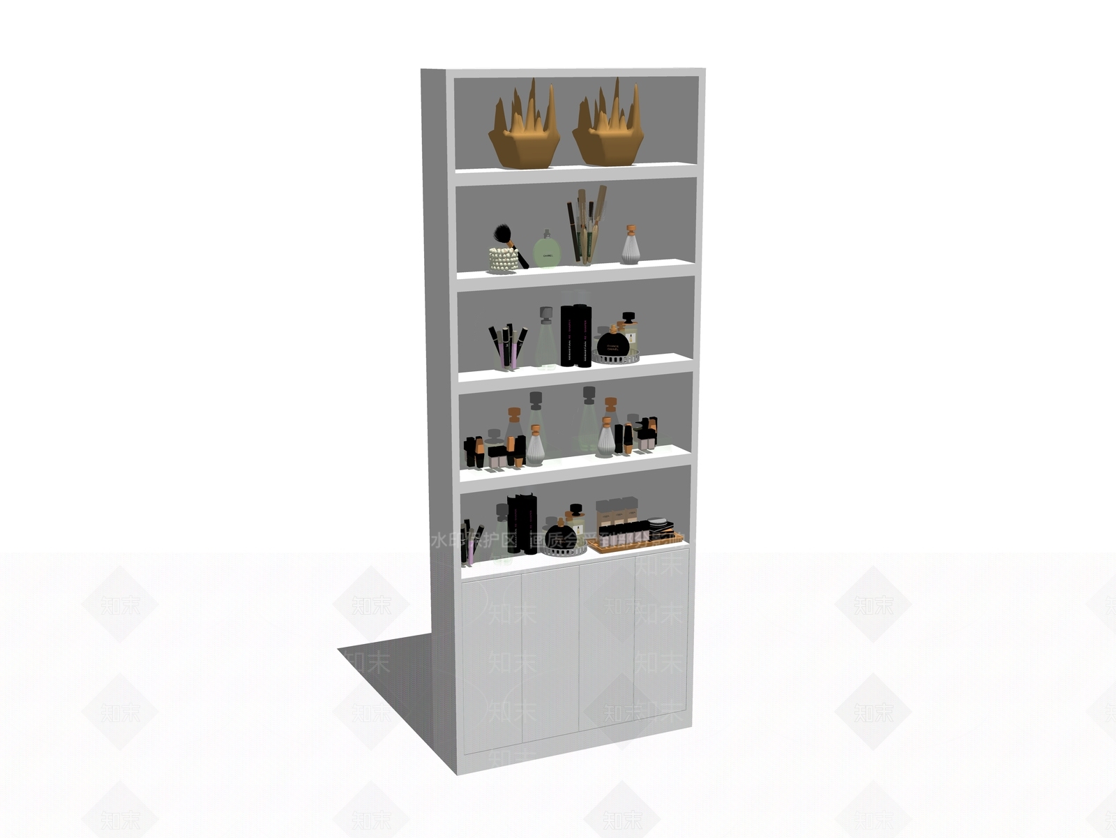 现代化妆品展示架SU模型下载【ID:1100708747】
