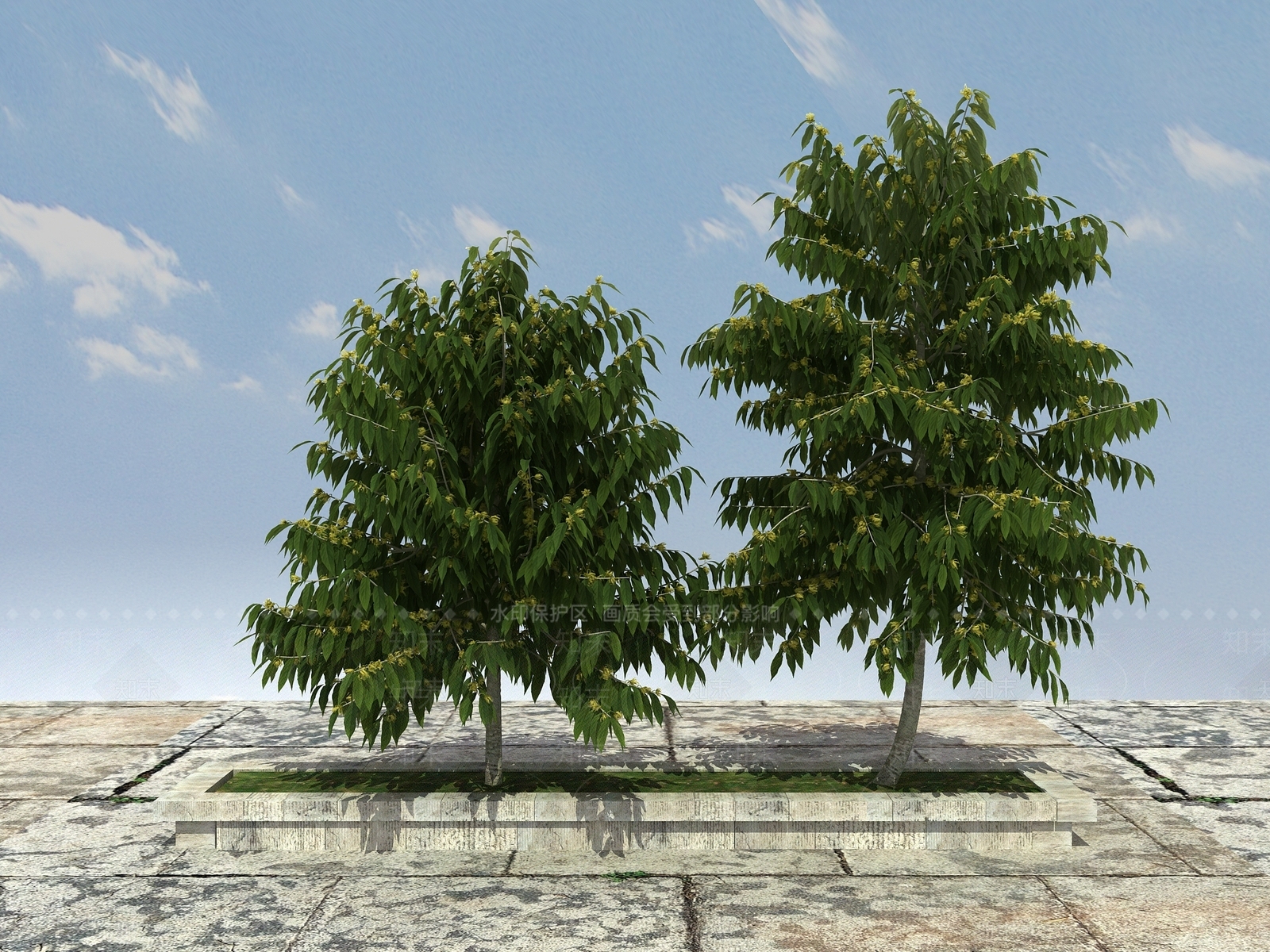现代树木3D模型下载【ID:1100709859】