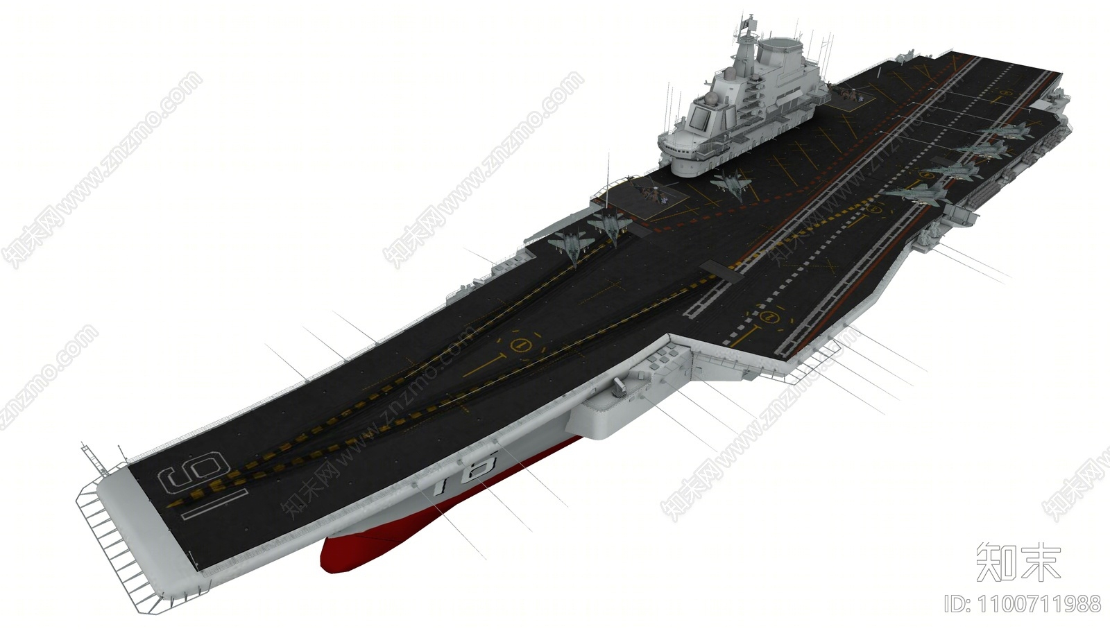 现代航空母舰SU模型下载【ID:1100711988】
