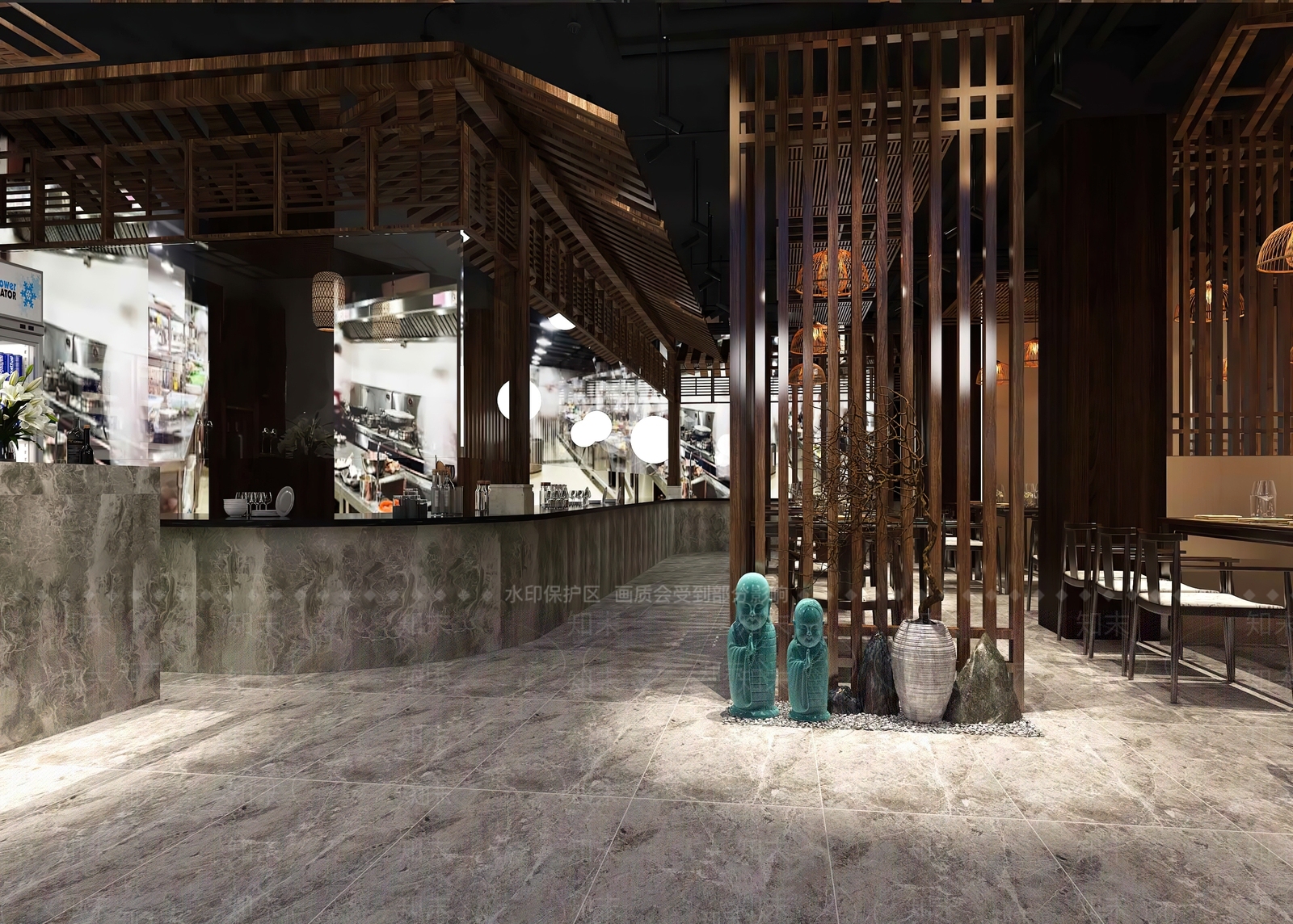 新中式火锅店3D模型下载【ID:1100713150】