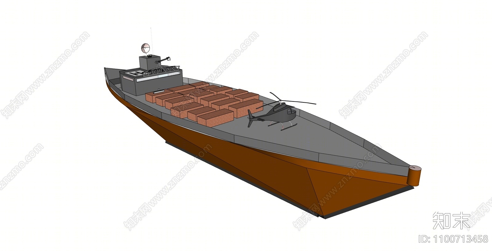 现代舰船SU模型下载【ID:1100713458】