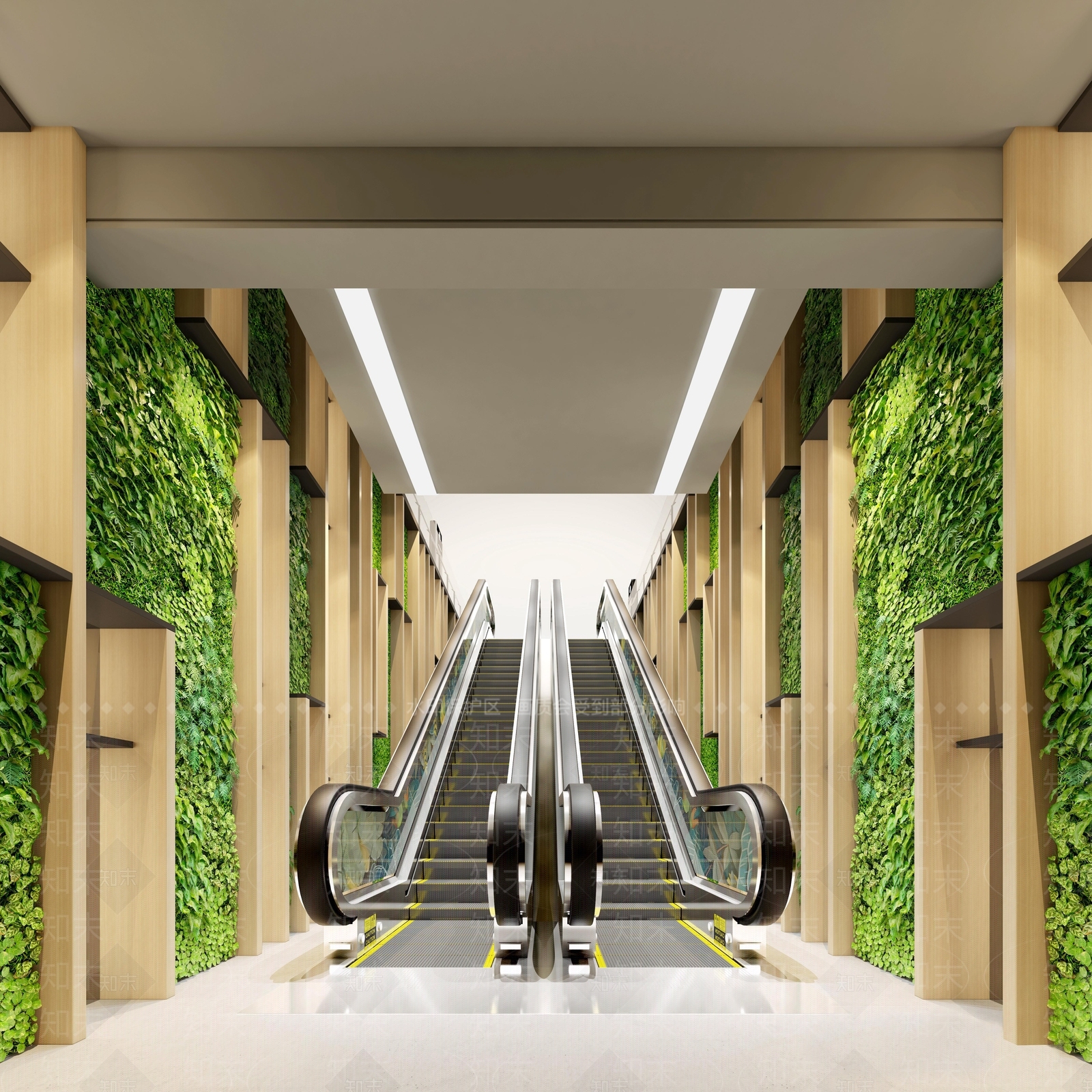 现代商场电动扶梯SU模型下载【ID:1100716315】