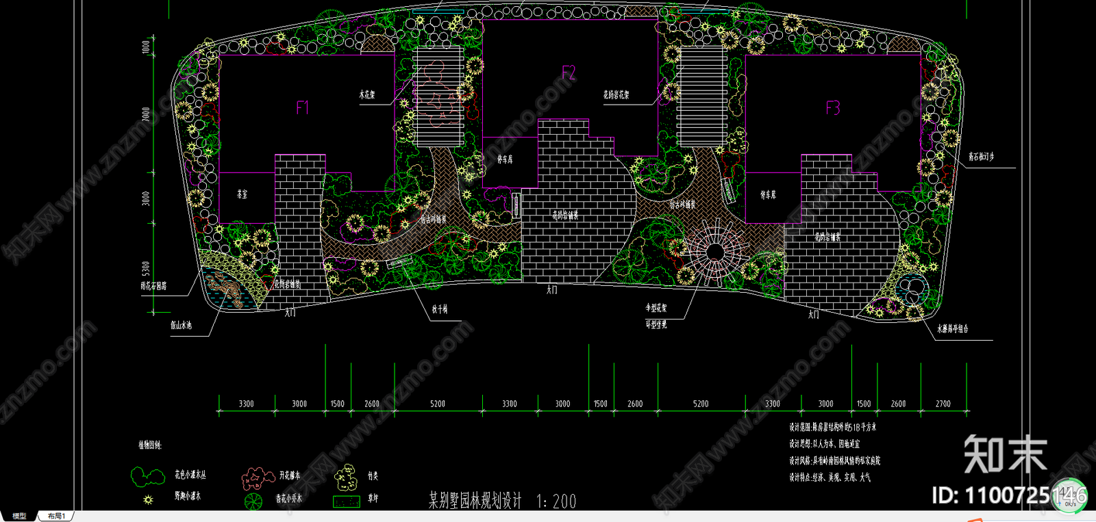 某私家花园设计图纸施工图下载【ID:1100725146】