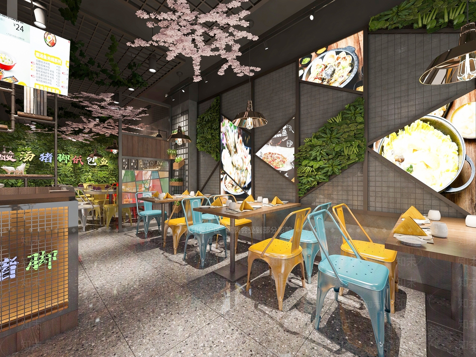 工业风火锅店3D模型下载【ID:1100732551】