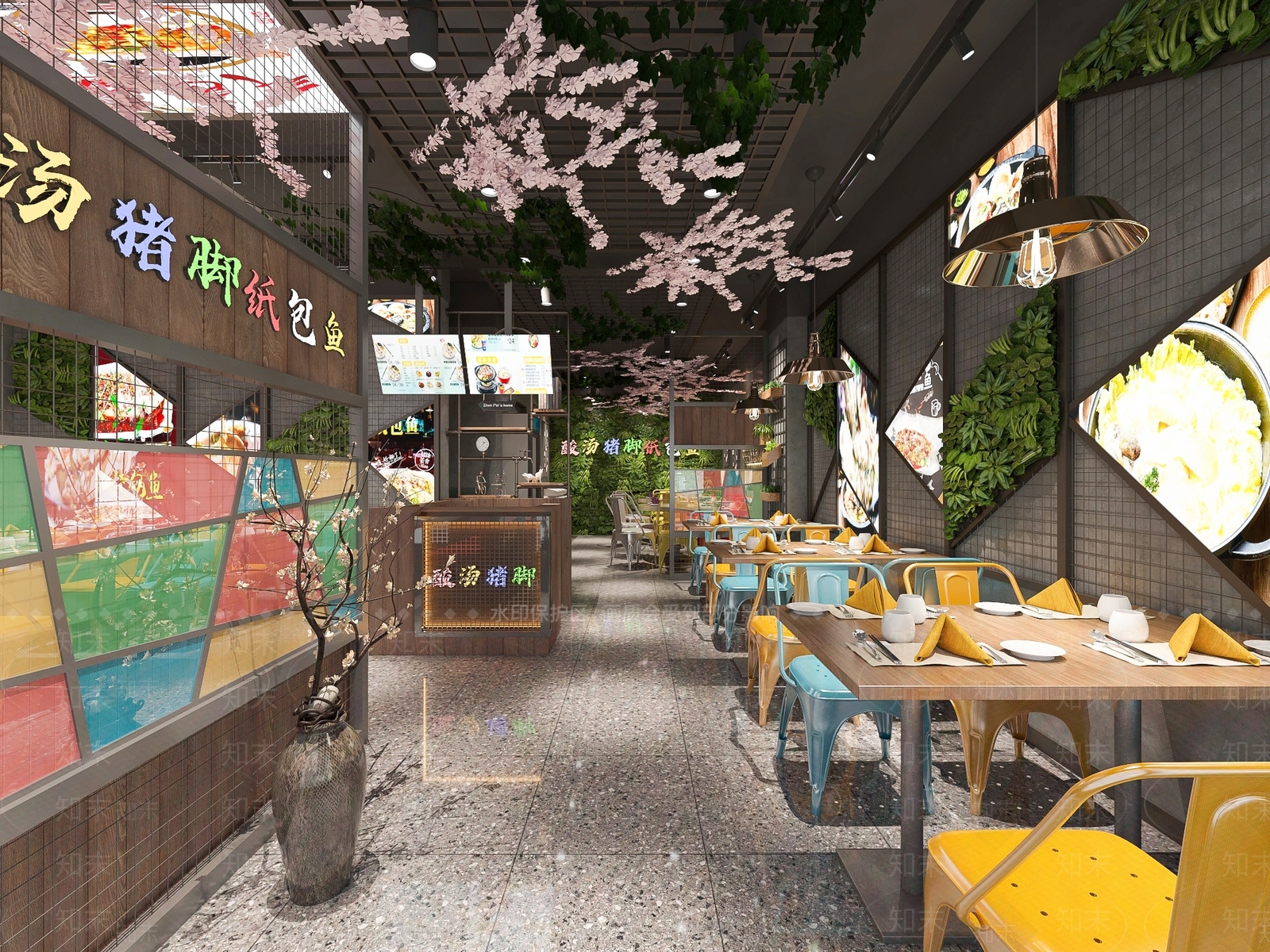 工业风火锅店3D模型下载【ID:1100732551】