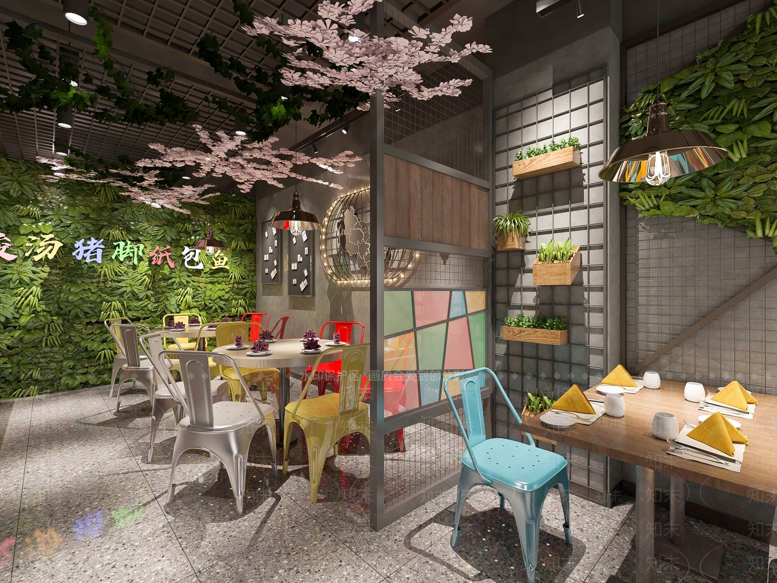 工业风火锅店3D模型下载【ID:1100732551】