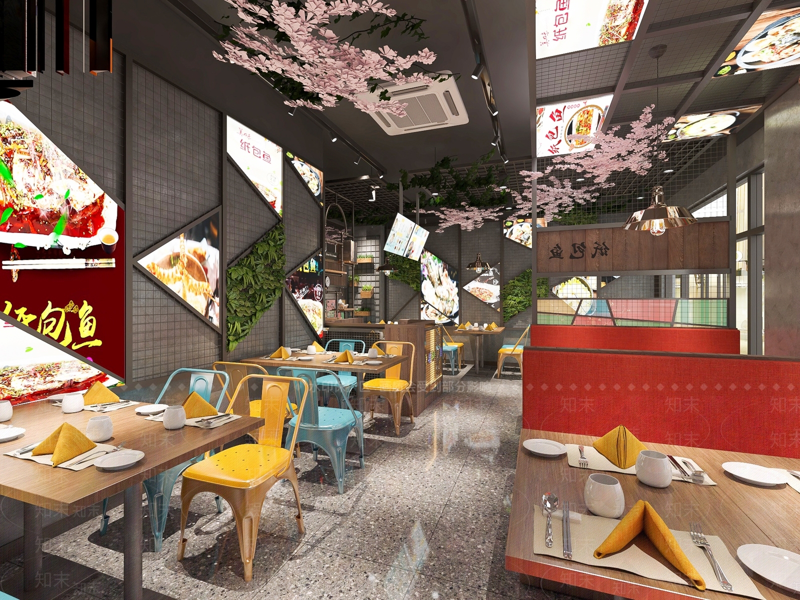 工业风火锅店3D模型下载【ID:1100732551】