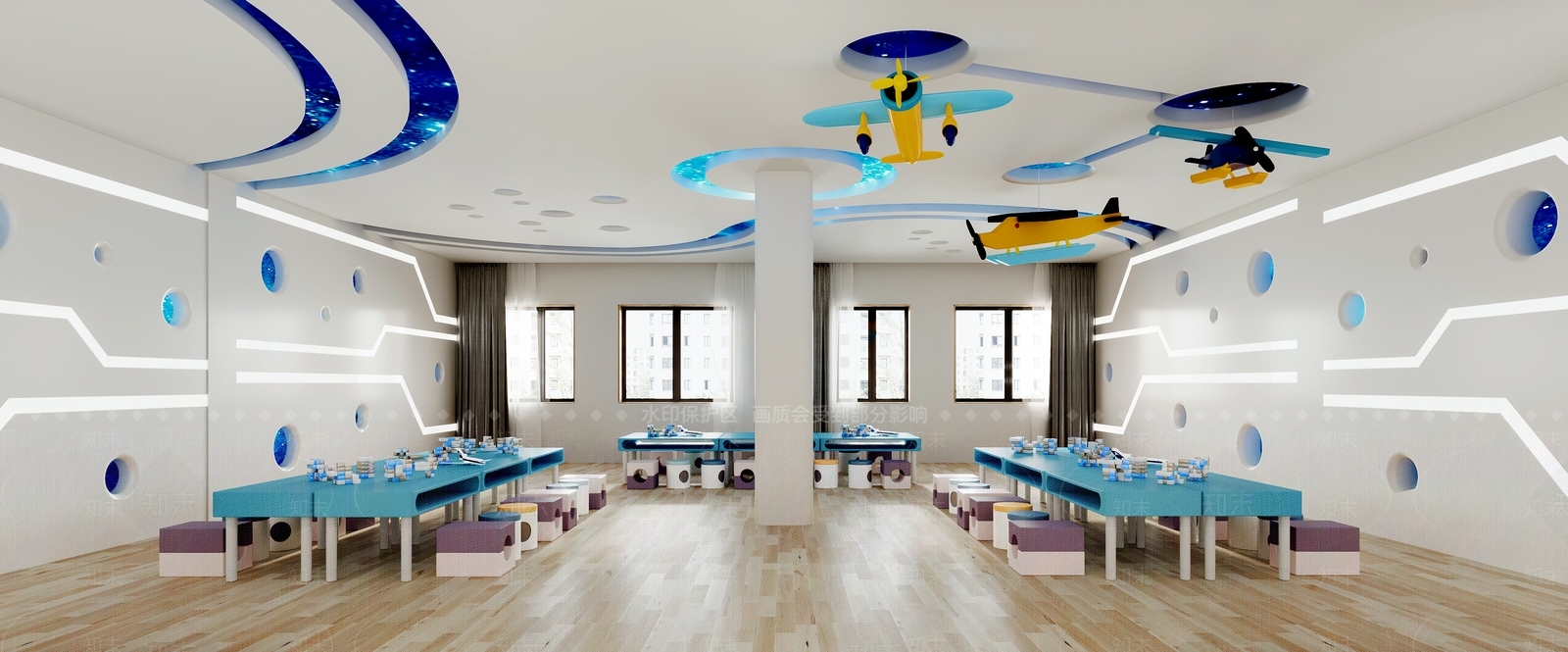现代幼儿园3D模型下载【ID:1100733625】