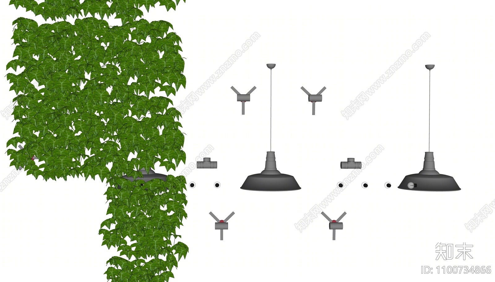 现代灯具组合SU模型下载【ID:1100734866】