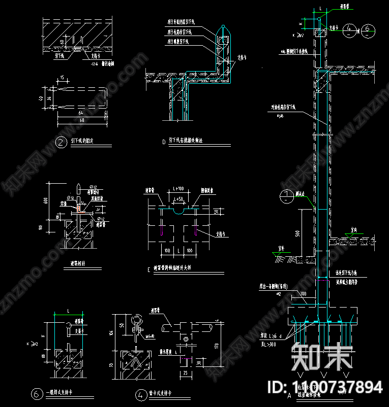 电气工程防雷避雷接地cad施工图下载【ID:1100737894】