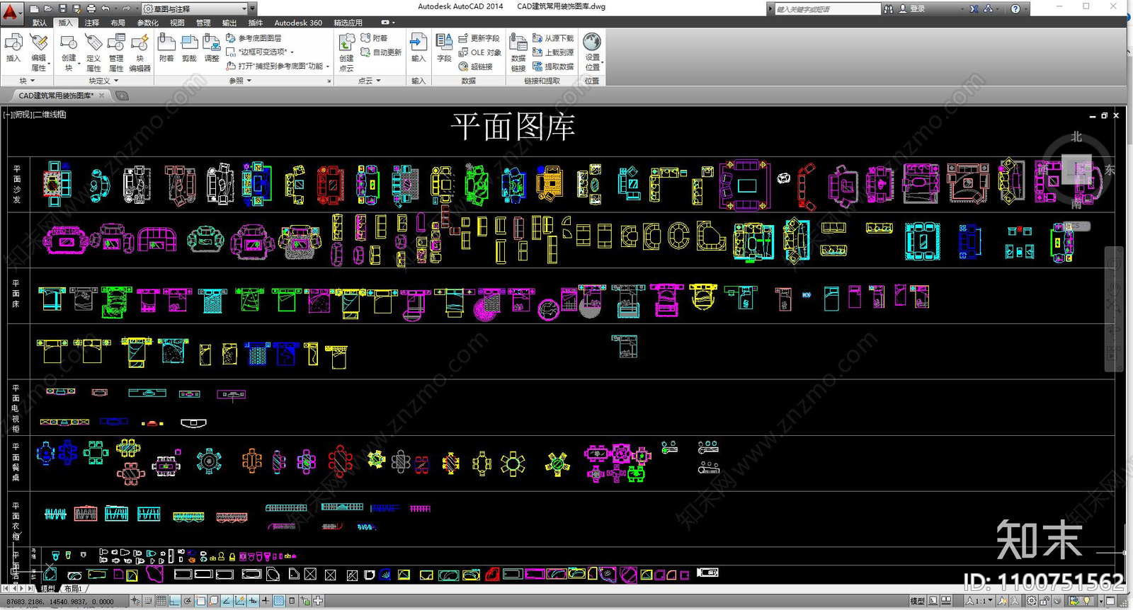 CAD建筑常用装饰施工图下载【ID:1100751562】