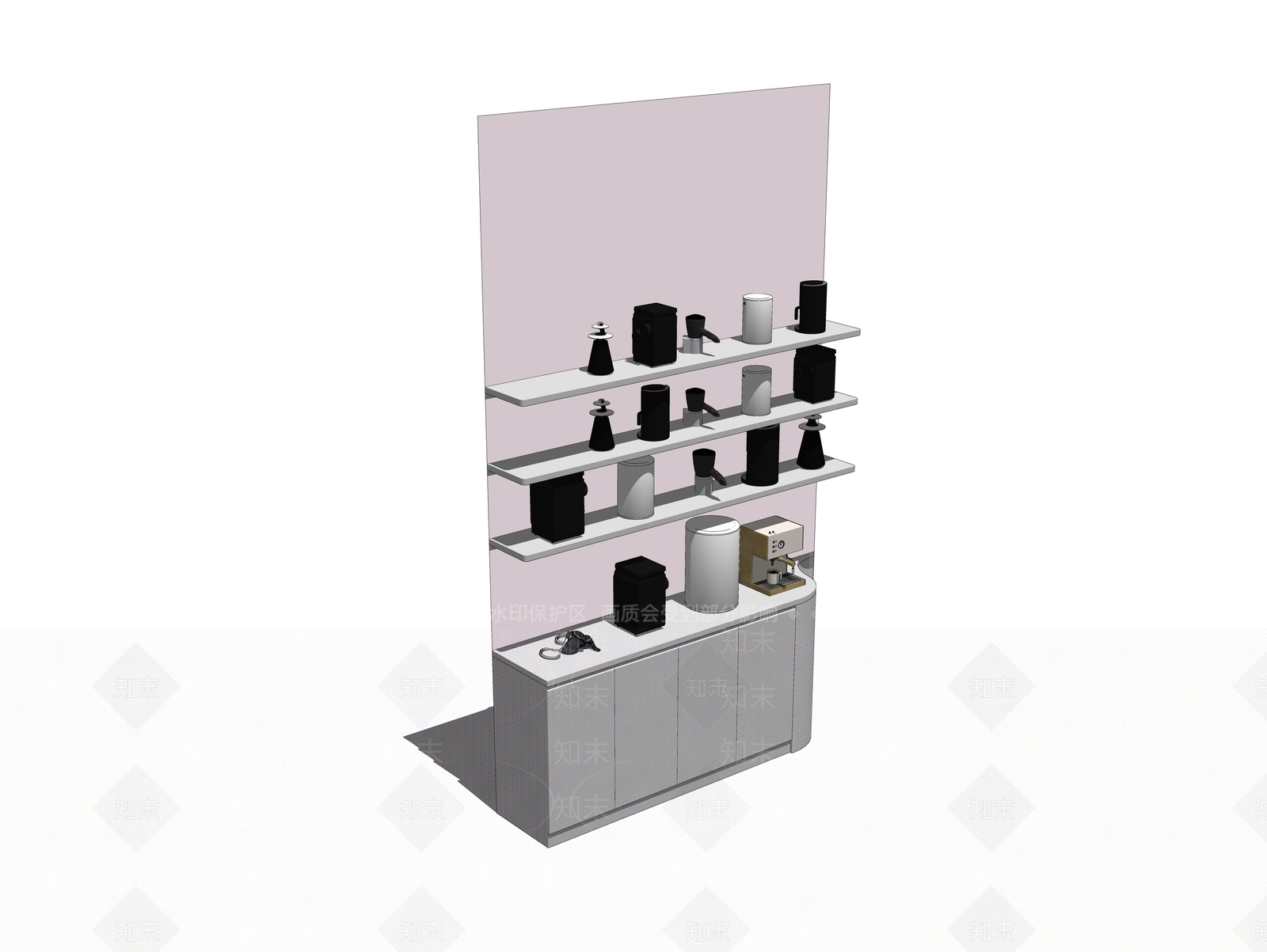 现代小电器展示架SU模型下载【ID:1100753963】