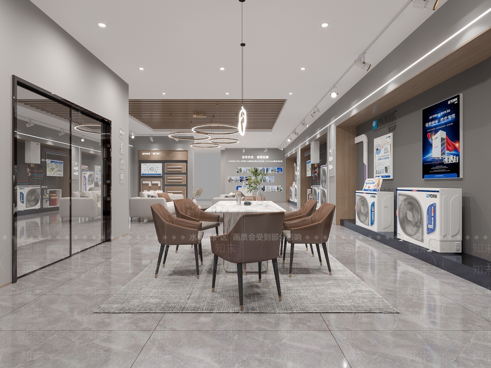 现代约克空调展厅3D模型下载【ID:1100765114】