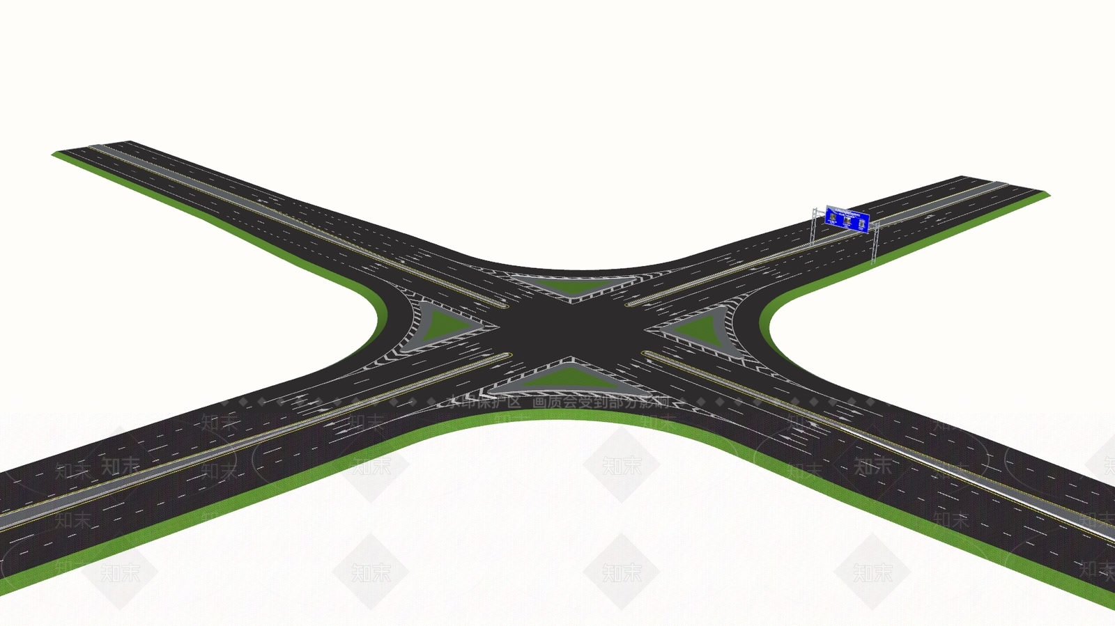 现代道路SU模型下载【ID:1100768170】