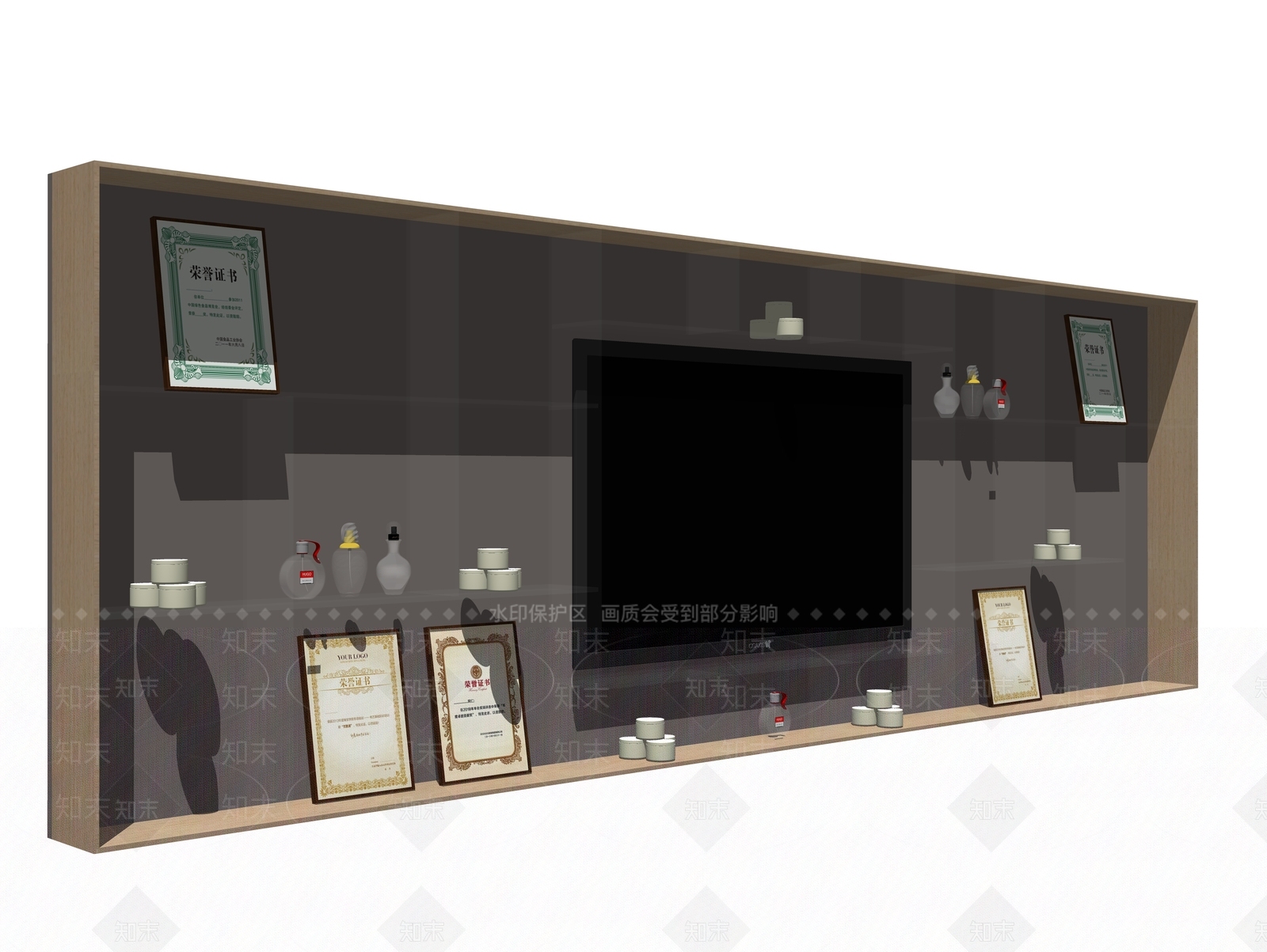 现代证书展示架SU模型下载【ID:1100767427】