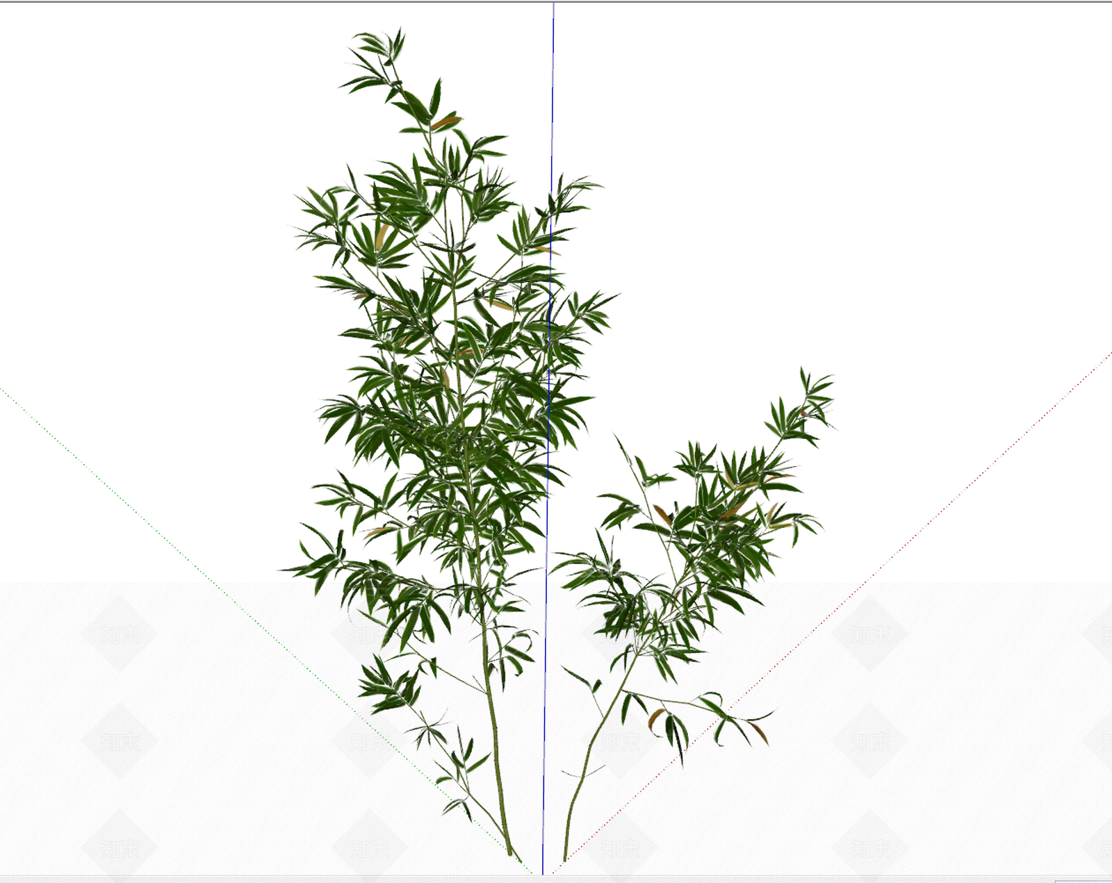 现代竹子SU模型下载【ID:1100772260】