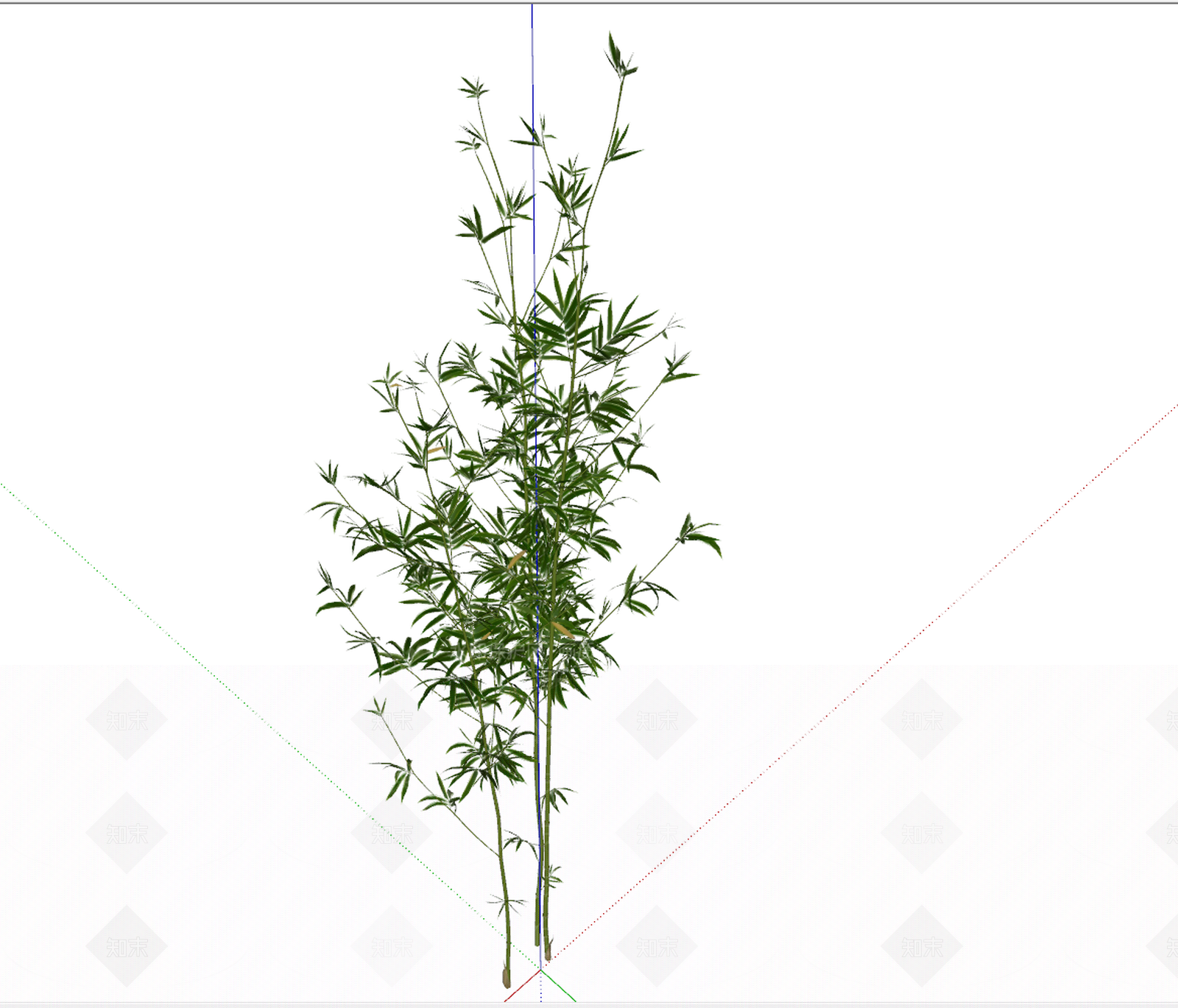 现代竹子SU模型下载【ID:1100772237】