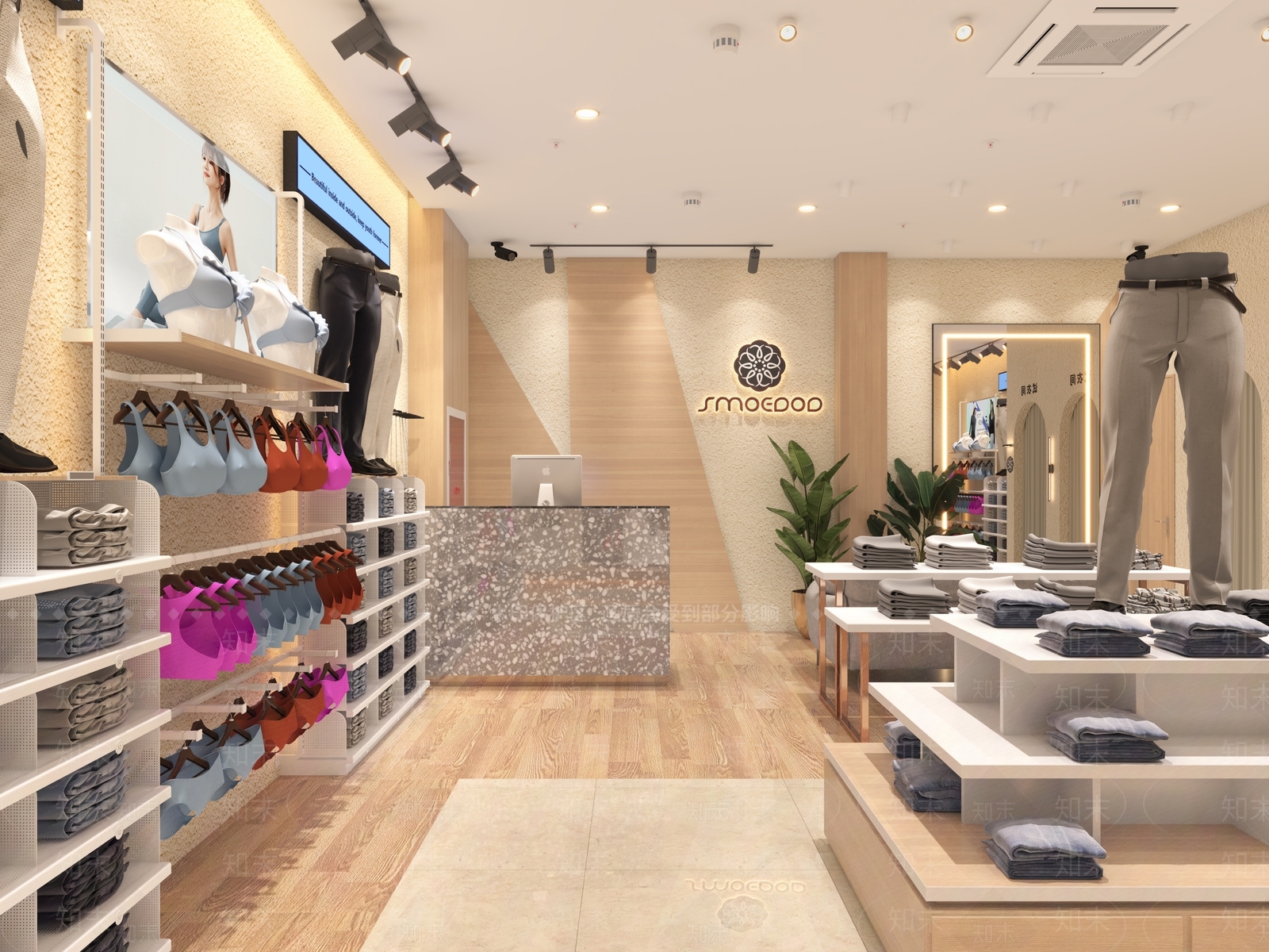 现代服装店3D模型下载【ID:1100779891】