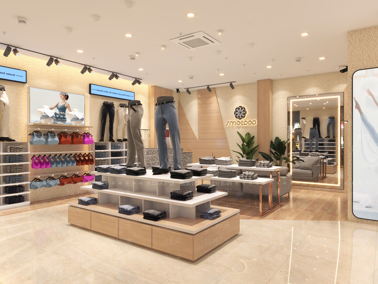 现代服装店3D模型下载【ID:1100779891】