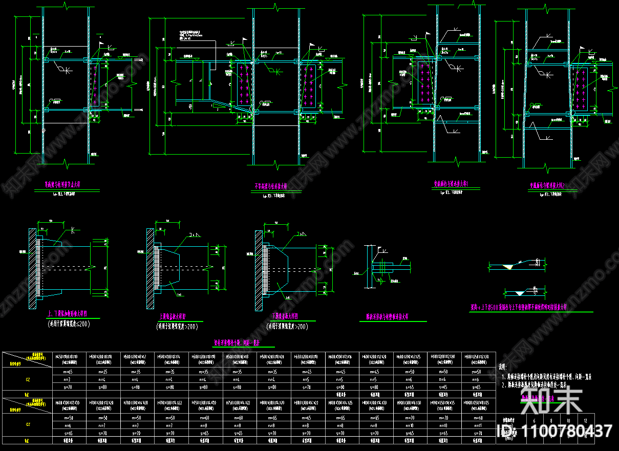 钢结构焊接连接节点施工图下载【ID:1100780437】