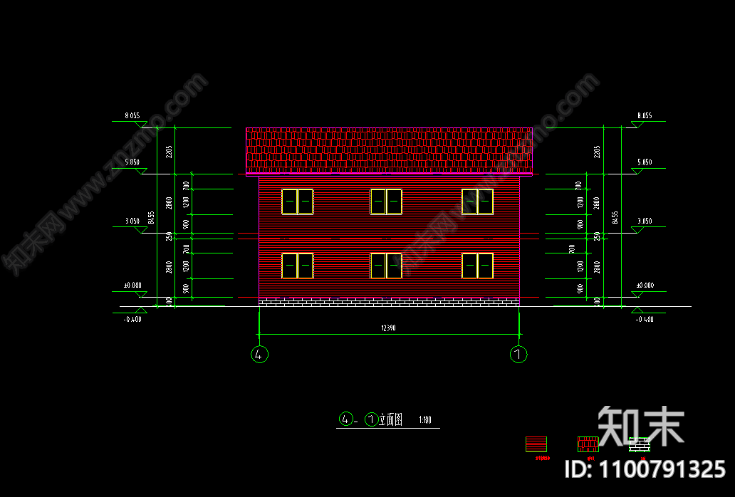 二层木结构住宅建筑施工图下载【ID:1100791325】