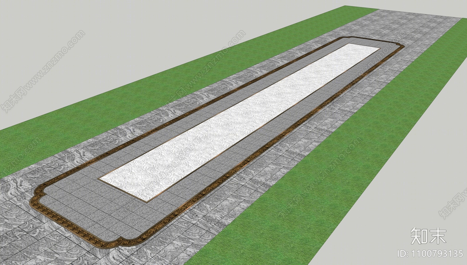 新中式园路栈道SU模型下载【ID:1100793135】