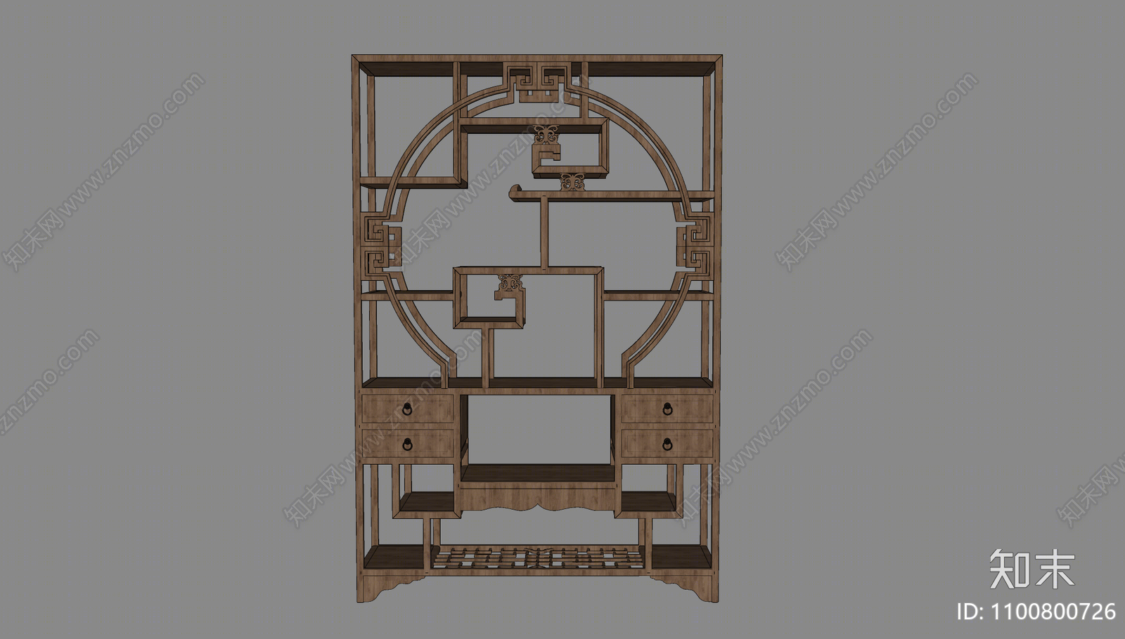 中式博古架SU模型下载【ID:1100800726】