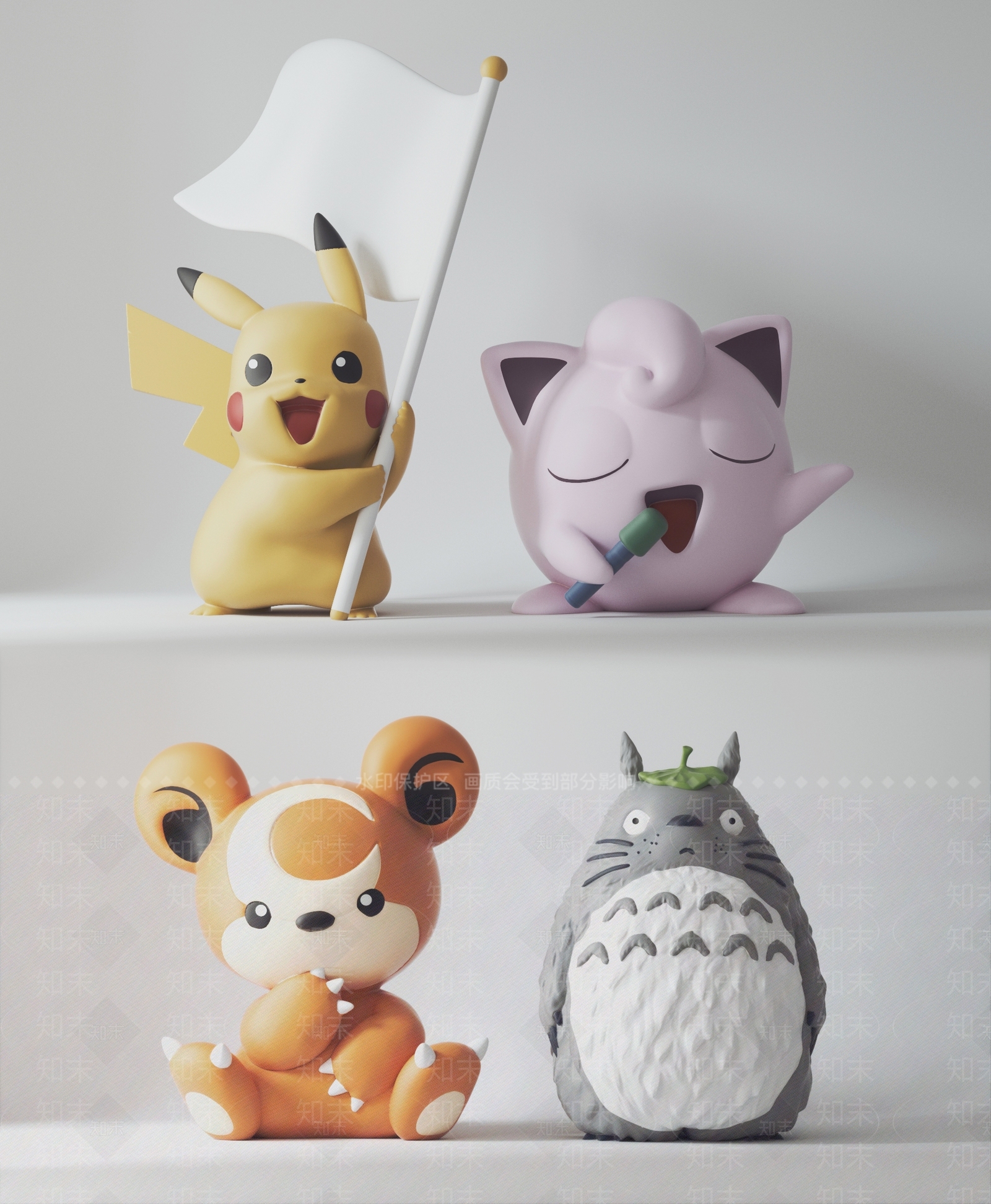 现代卡通公仔玩偶3D模型下载【ID:1100802395】