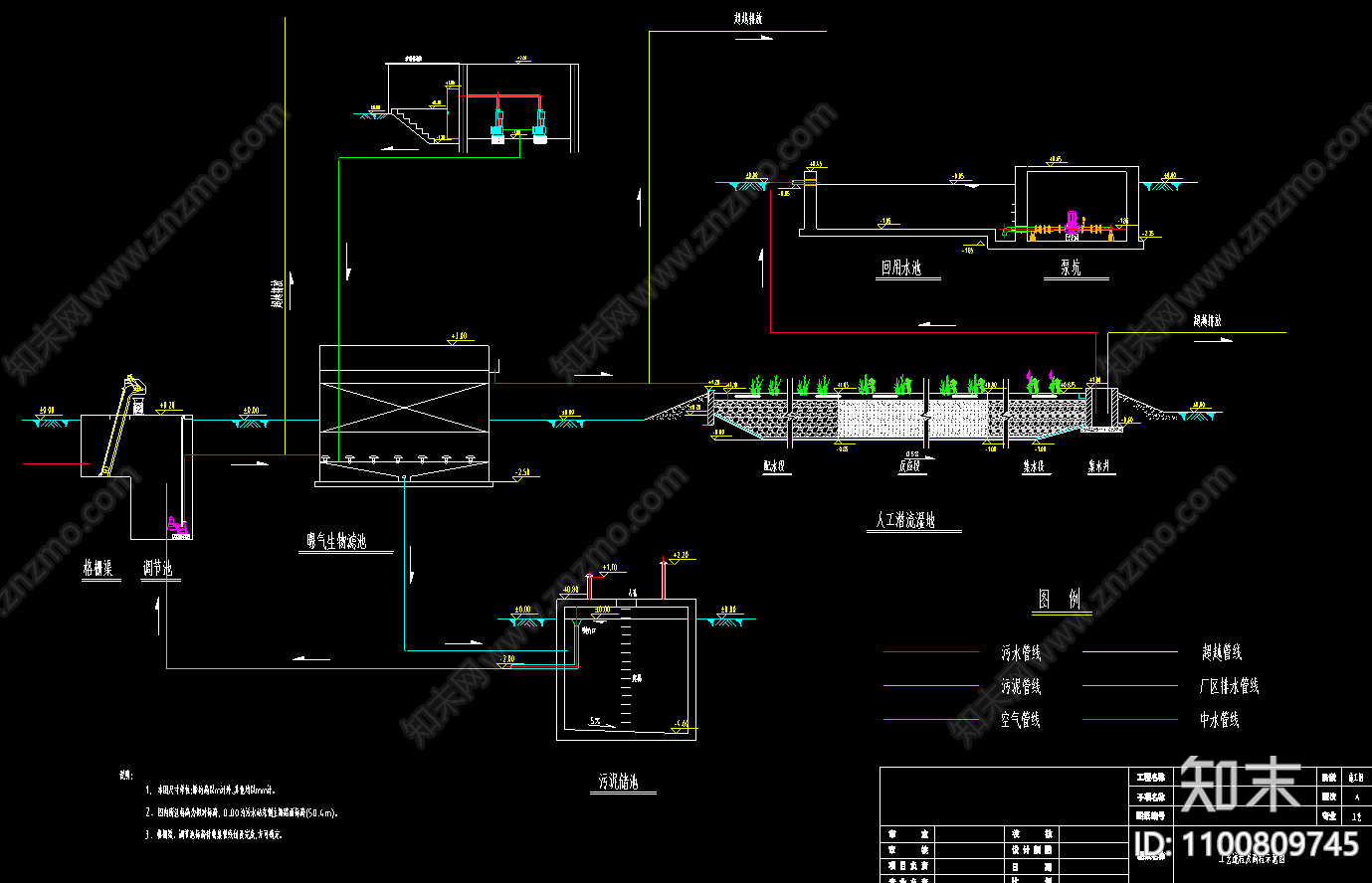 人工潜流湿地施工图下载【ID:1100809745】