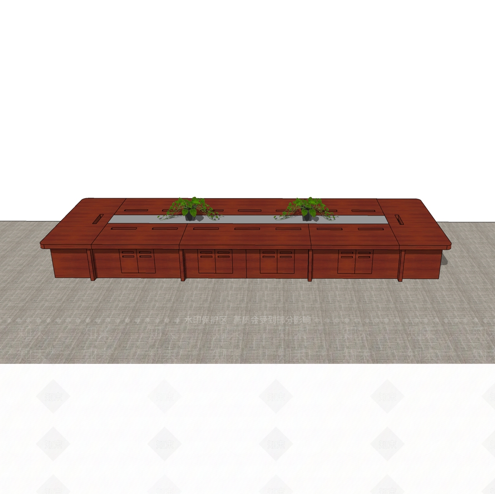 中式会议桌SU模型下载【ID:1100817073】