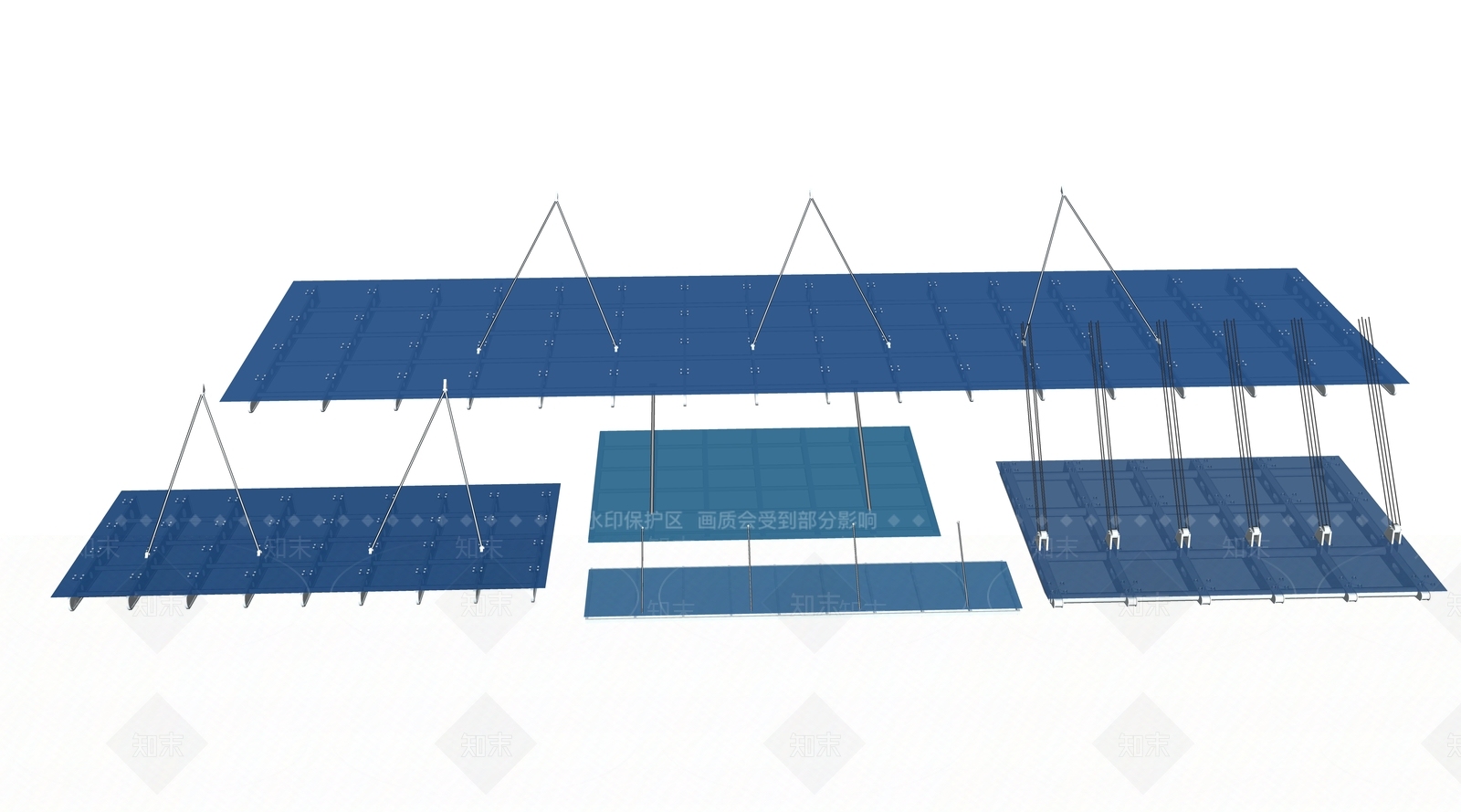 现代玻璃遮雨棚SU模型下载【ID:1100823184】