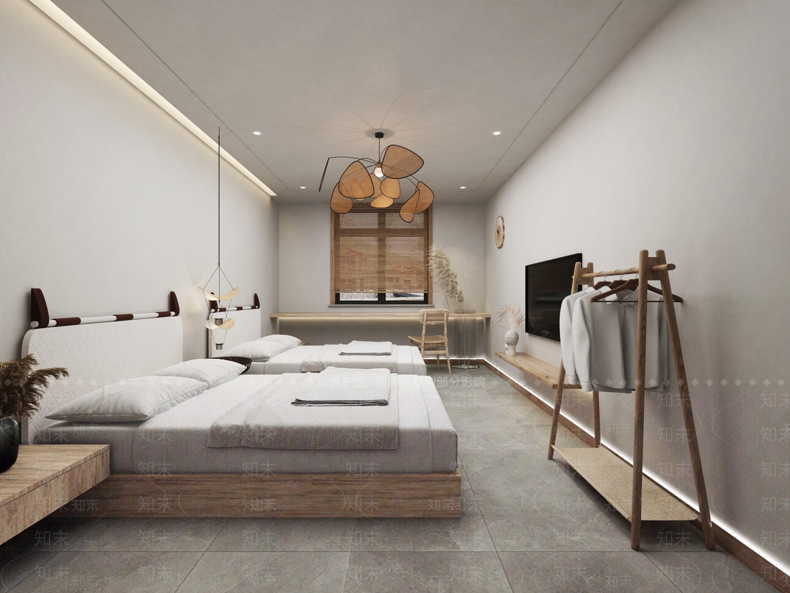 现代民宿包房3D模型下载【ID:1100825614】