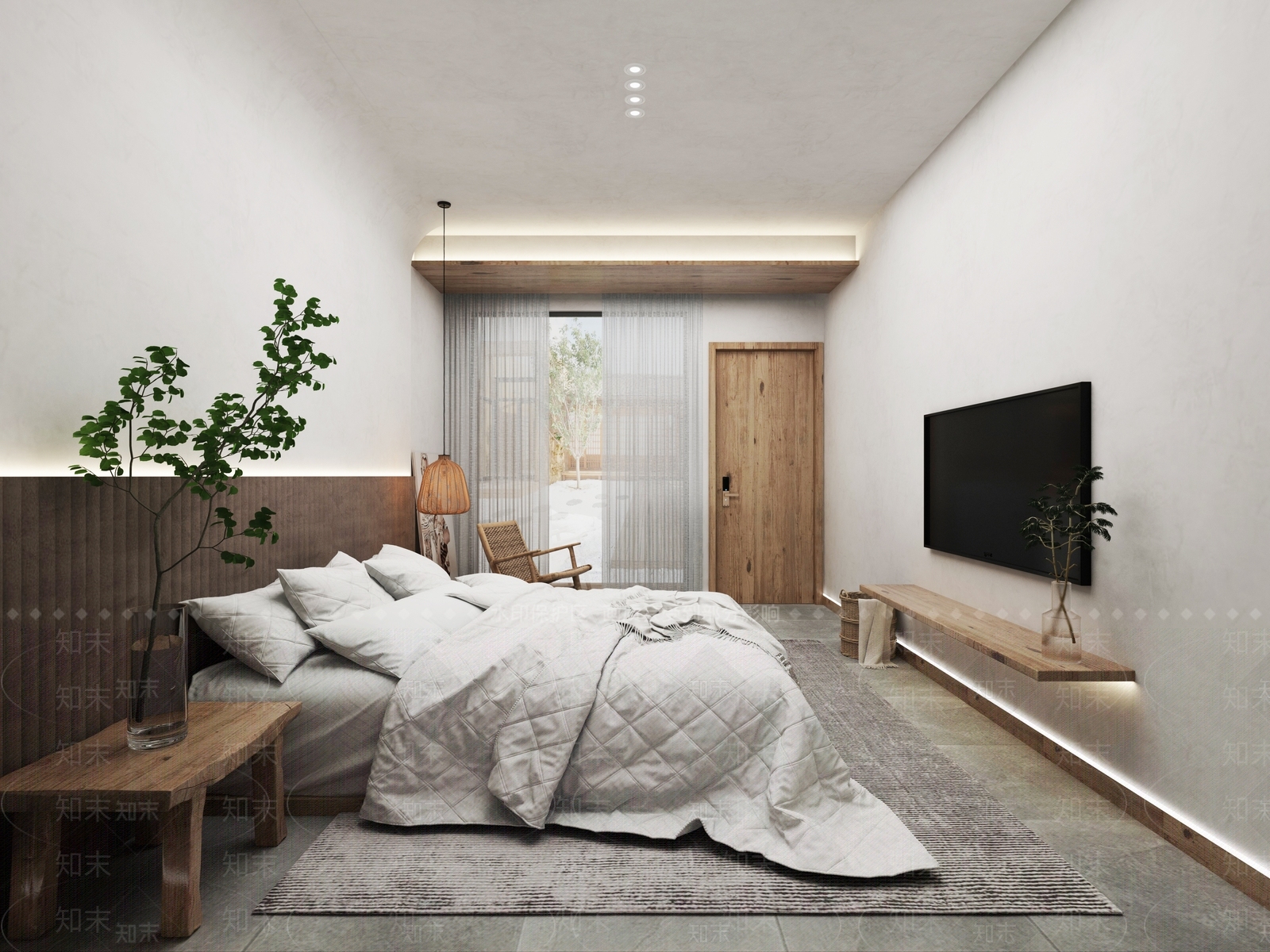 现代民宿包房3D模型下载【ID:1100826165】