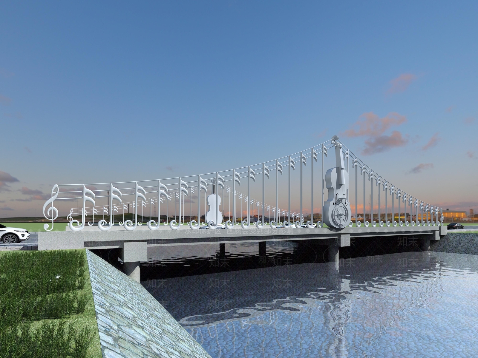 现代桥3D模型下载【ID:1100831618】